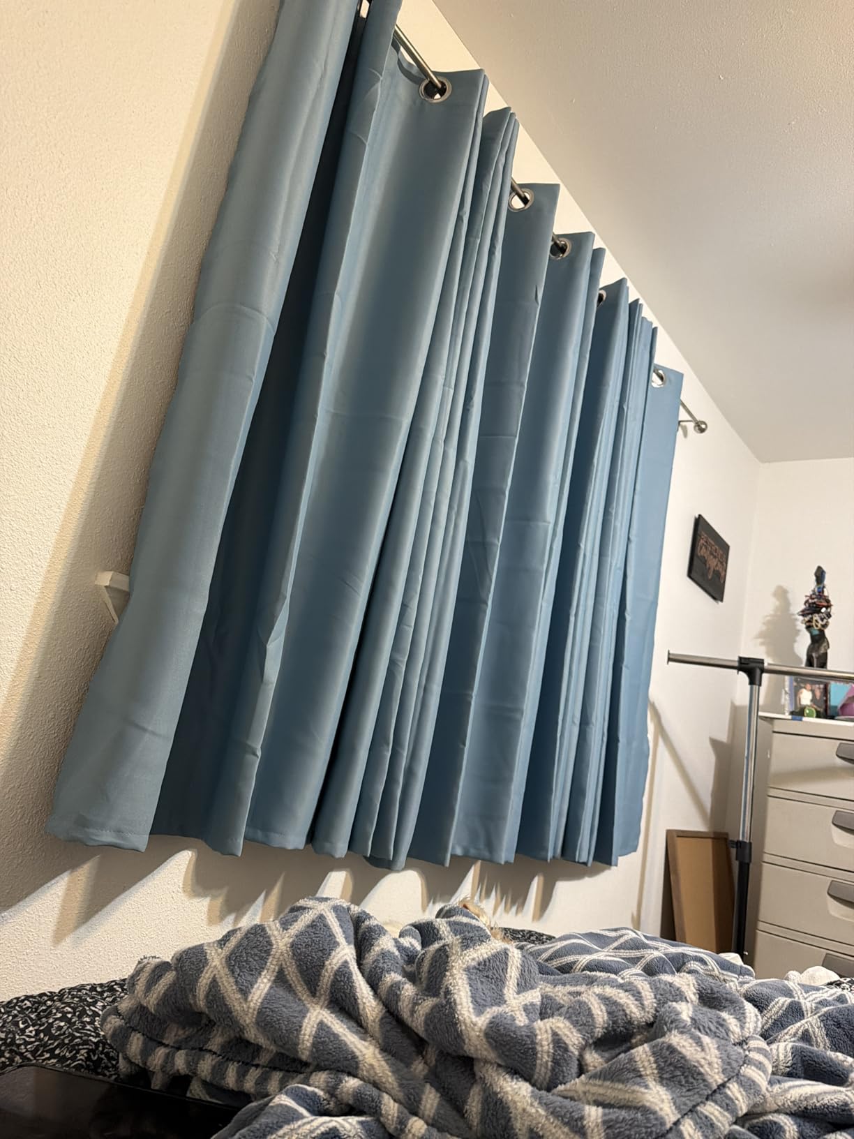 BGment Navy Blue Blackout Curtains for Bedroom 63 Inch Long - 2 Panels | Grommet Top, Black Out, Room Darkening, Sunblock, Thermal Insulated, Window Drapes for Kids Boys Room, 42x63 Inch customer photo 2