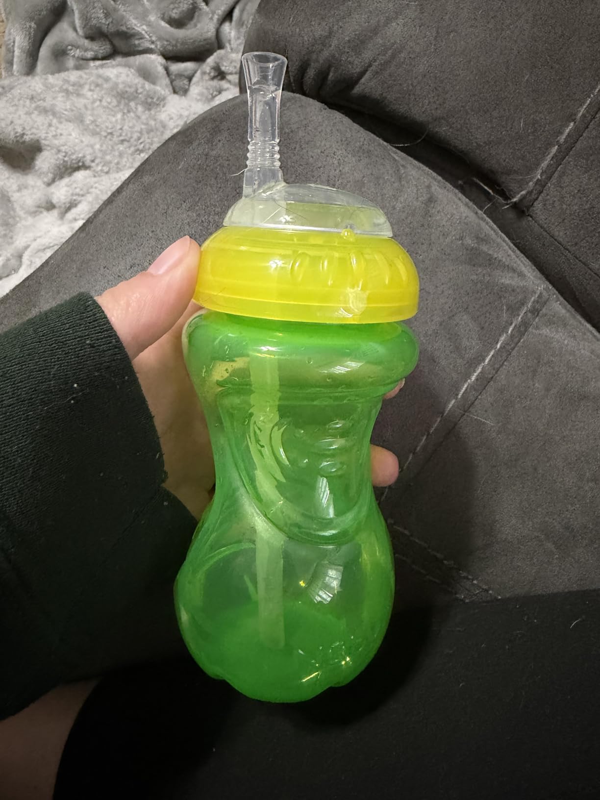 Nuby No-Spill Sippy Cup with Flex Straw - (3-Pack) 10-Ounce Bottles - Sippy Cups for Toddlers 12+ Months - Neutral Color Training Cups for Toddlers customer photo 1