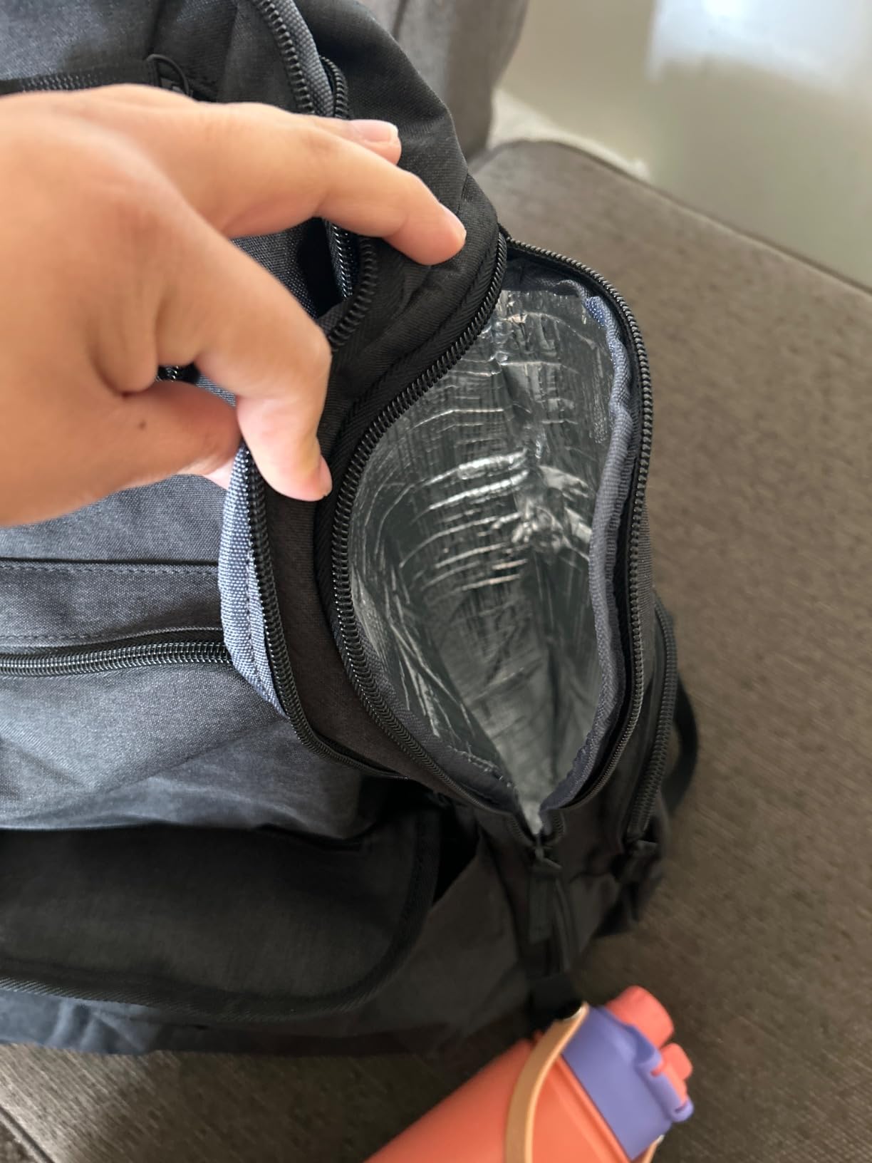 Mancro Diaper Bag Backpack, Dad Diaper Bag with 2 Side Insulated Pockets | Multifunctional Water Resistant Diaper Backpack for Men Women with Stroller Straps, Travel Baby Bag Backpack, Black customer photo 2