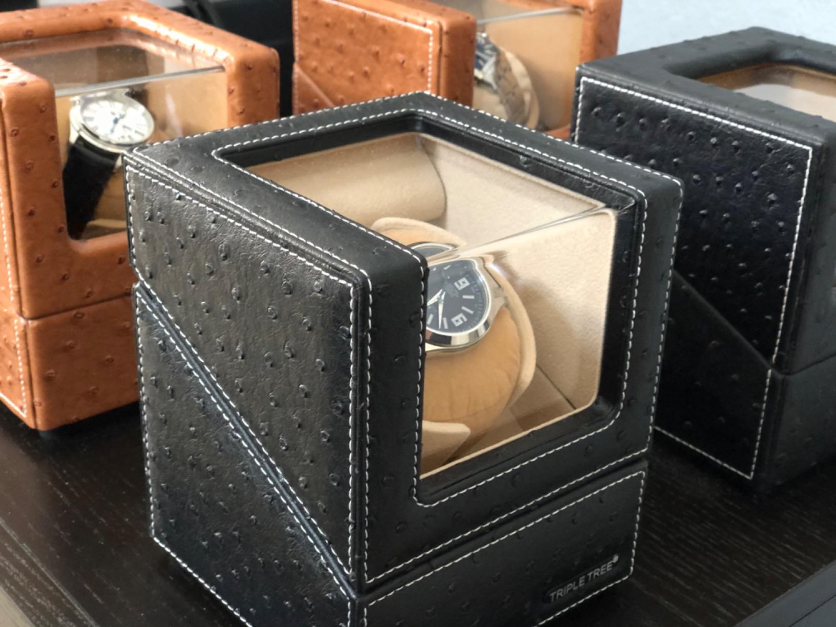 TRIPLE TREE Single Watch Winder for Automatic Watches, with Super Quiet Japanese Motor, 4 Rotation Mode Setting, Flexible Plush Pillow Fit Lady and Man Watches customer photo 1