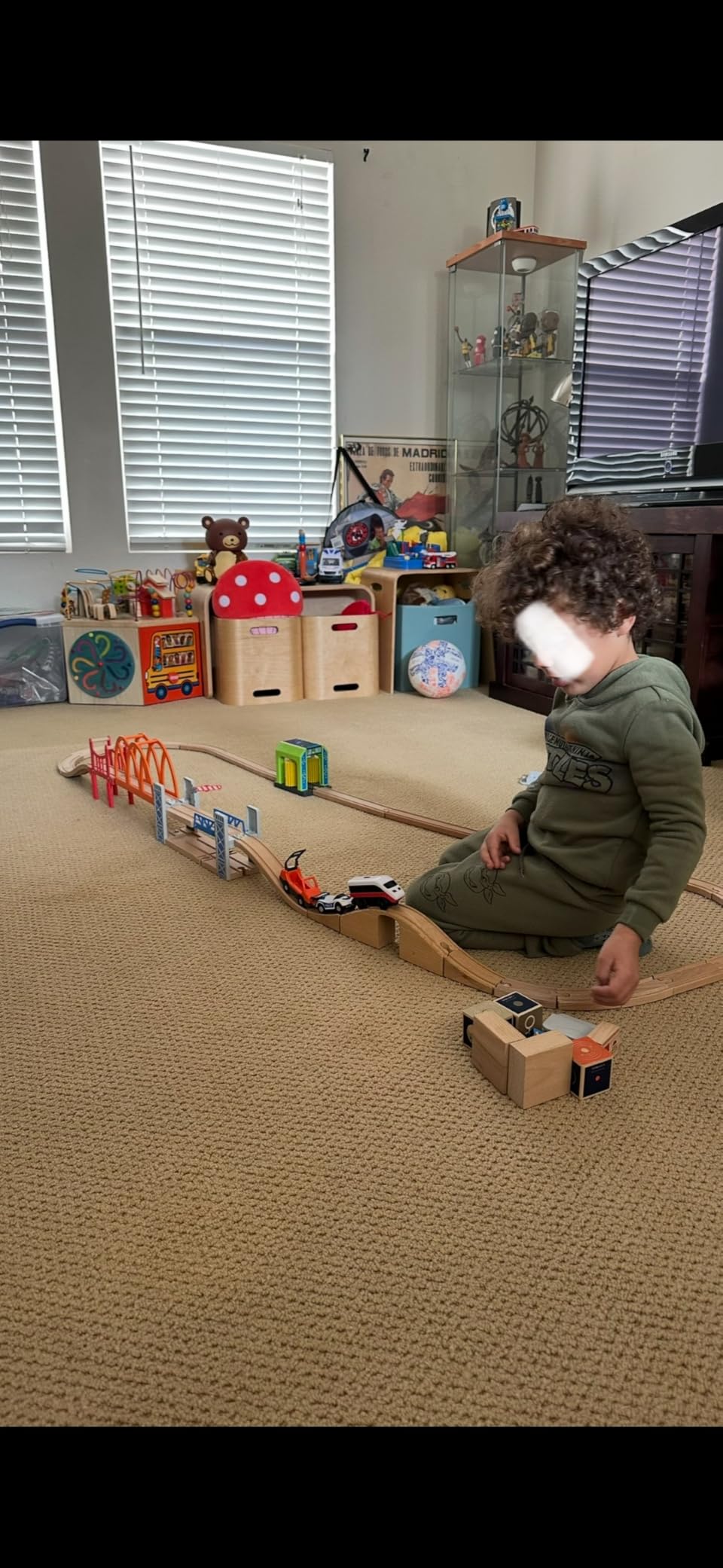 Tiny Land 39 Pcs Wooden Train Set for Toddler with Wooden Tracks customer photo 2