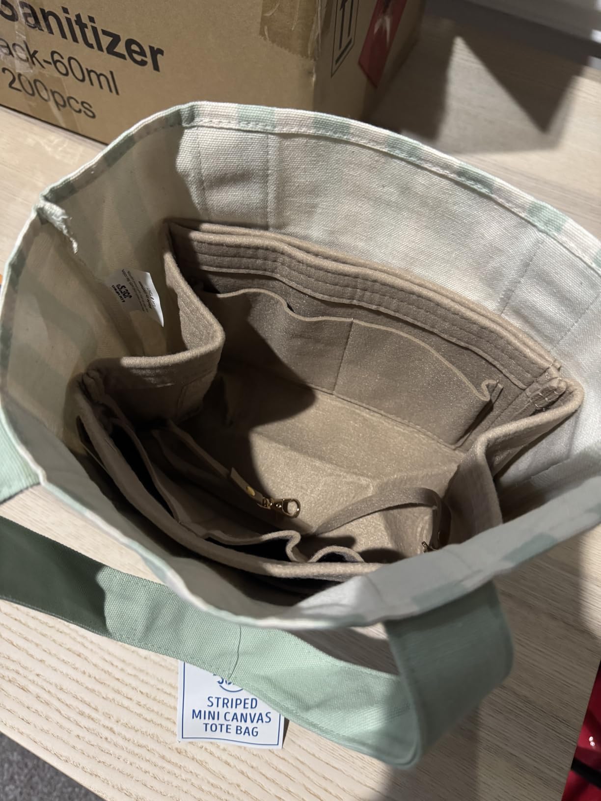 ZTUJO Purse Organizer Insert, Felt Bag Organizer with Metal Zipper, Handbag & Tote Shaper, For Speedy Neverfull Tote, 7 Sizes customer photo 2