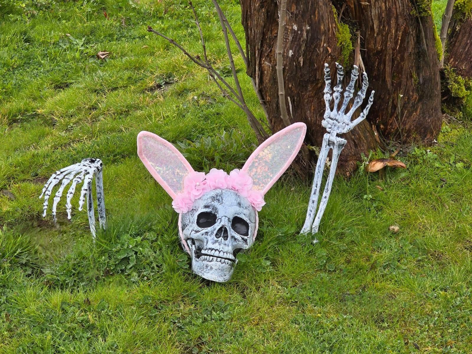 3 Pc Realistic Skeleton Yard Stakes, Halloween Decorations Outdoor customer photo 1