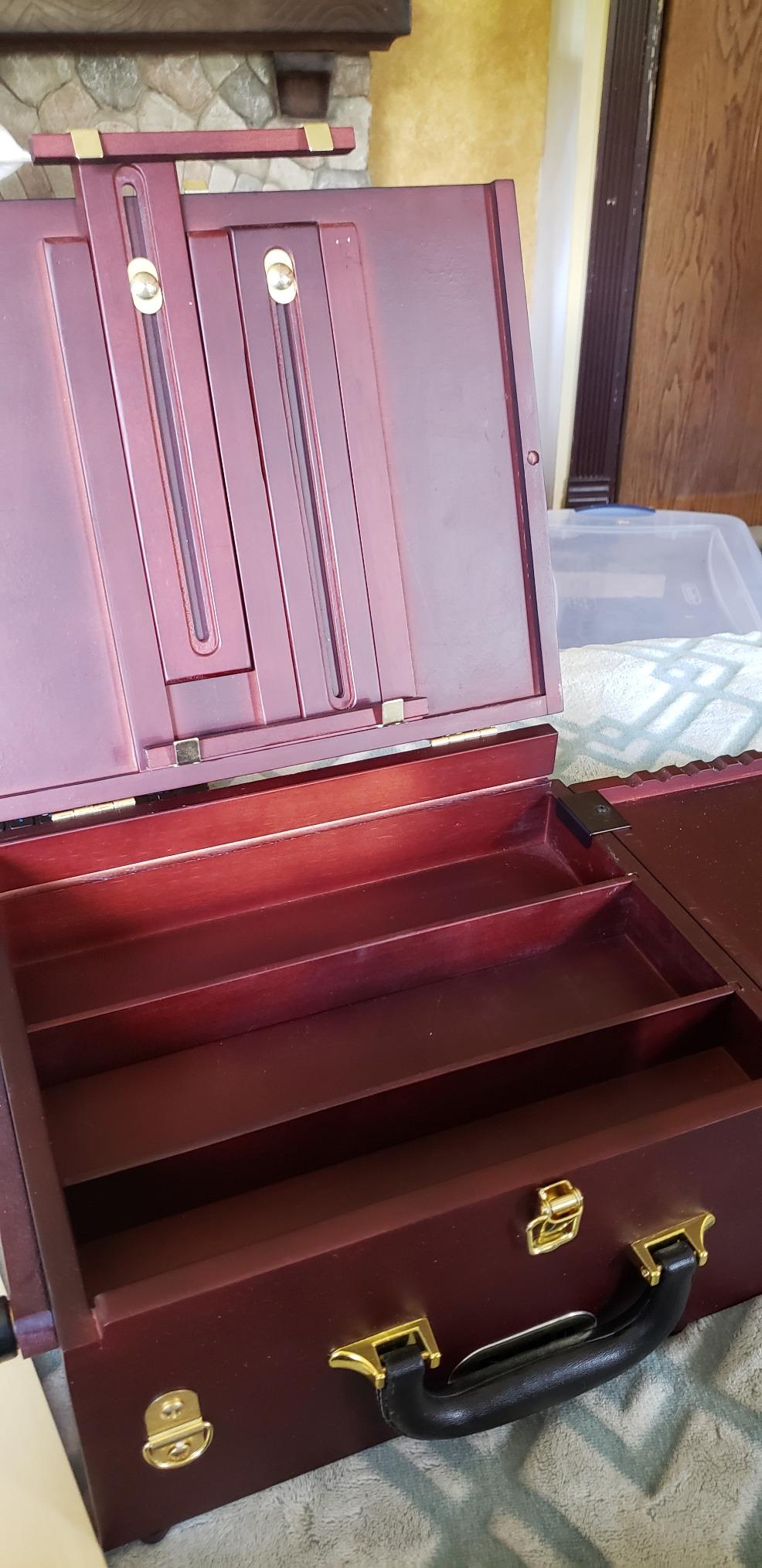 Soho Urban Artist Pochade Box for Plein - Aire Painting French Easel, Lightweight, Portable & Adjustable, Mahogany Finish customer photo 1