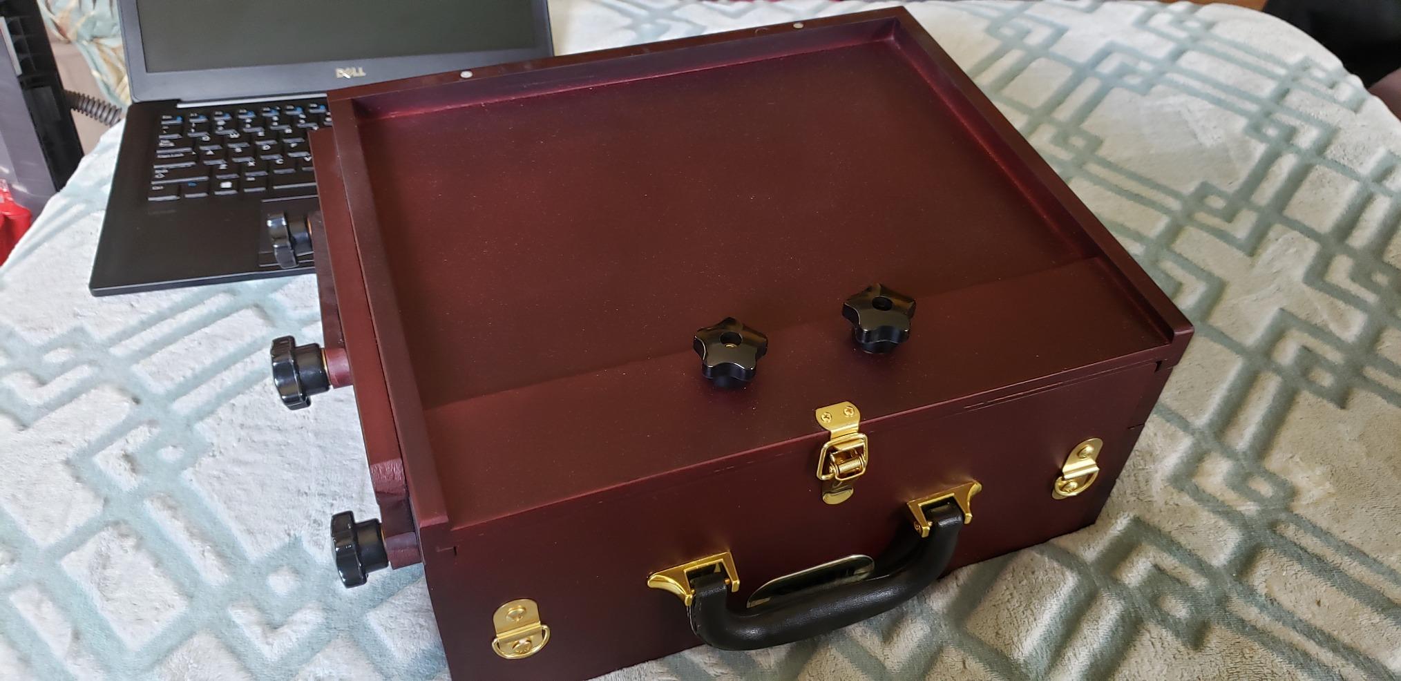 Soho Urban Artist Pochade Box for Plein - Aire Painting French Easel, Lightweight, Portable & Adjustable, Mahogany Finish customer photo 2