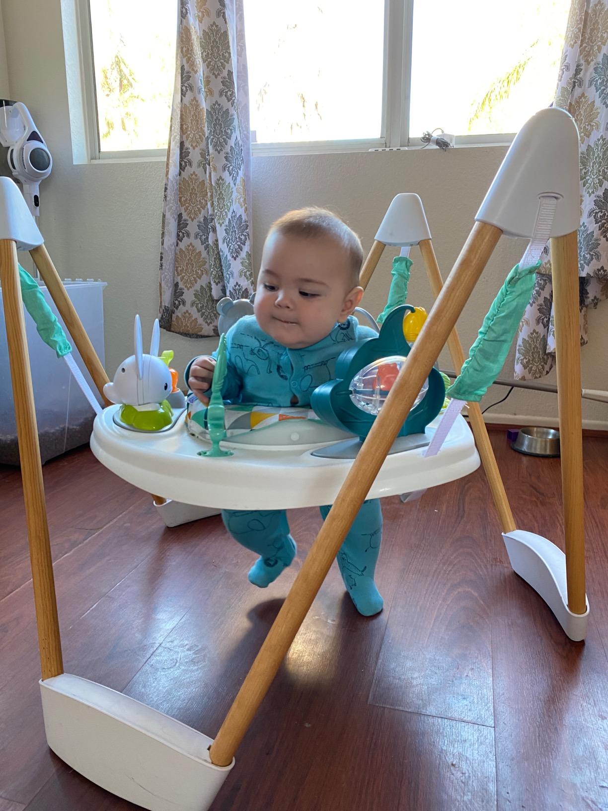 Evenflo Exersaucer Wood Frame Jumper, Woodland Wonder customer photo 2