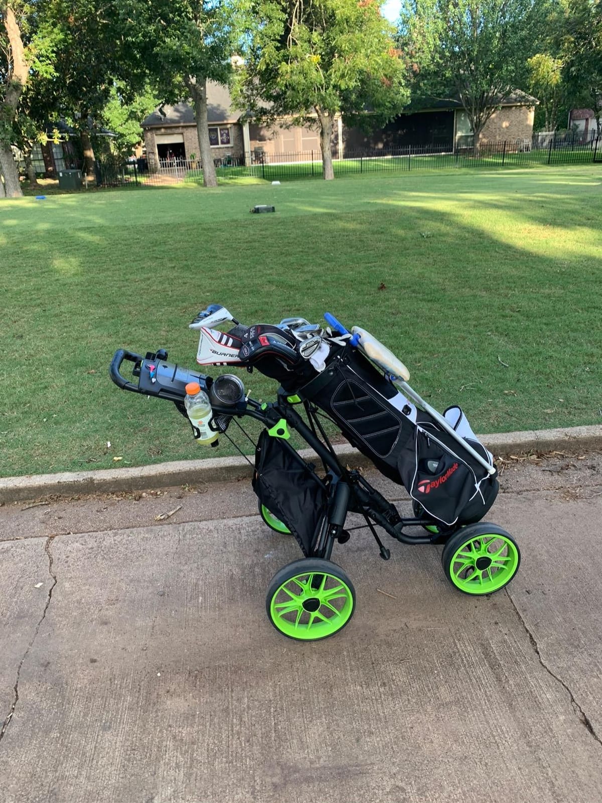 CaddyTek 4 Wheel Golf Push Cart - Caddycruiser One Version 8 1-Click Folding Trolley customer photo 2