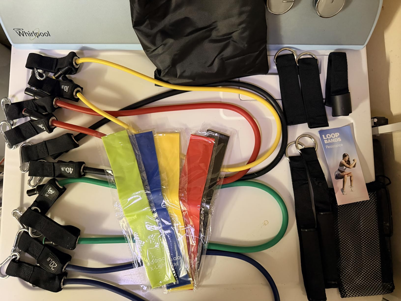 WHATAFIT Resistance Bands with Handles, 150 lb Exercise Bands Set customer photo 2