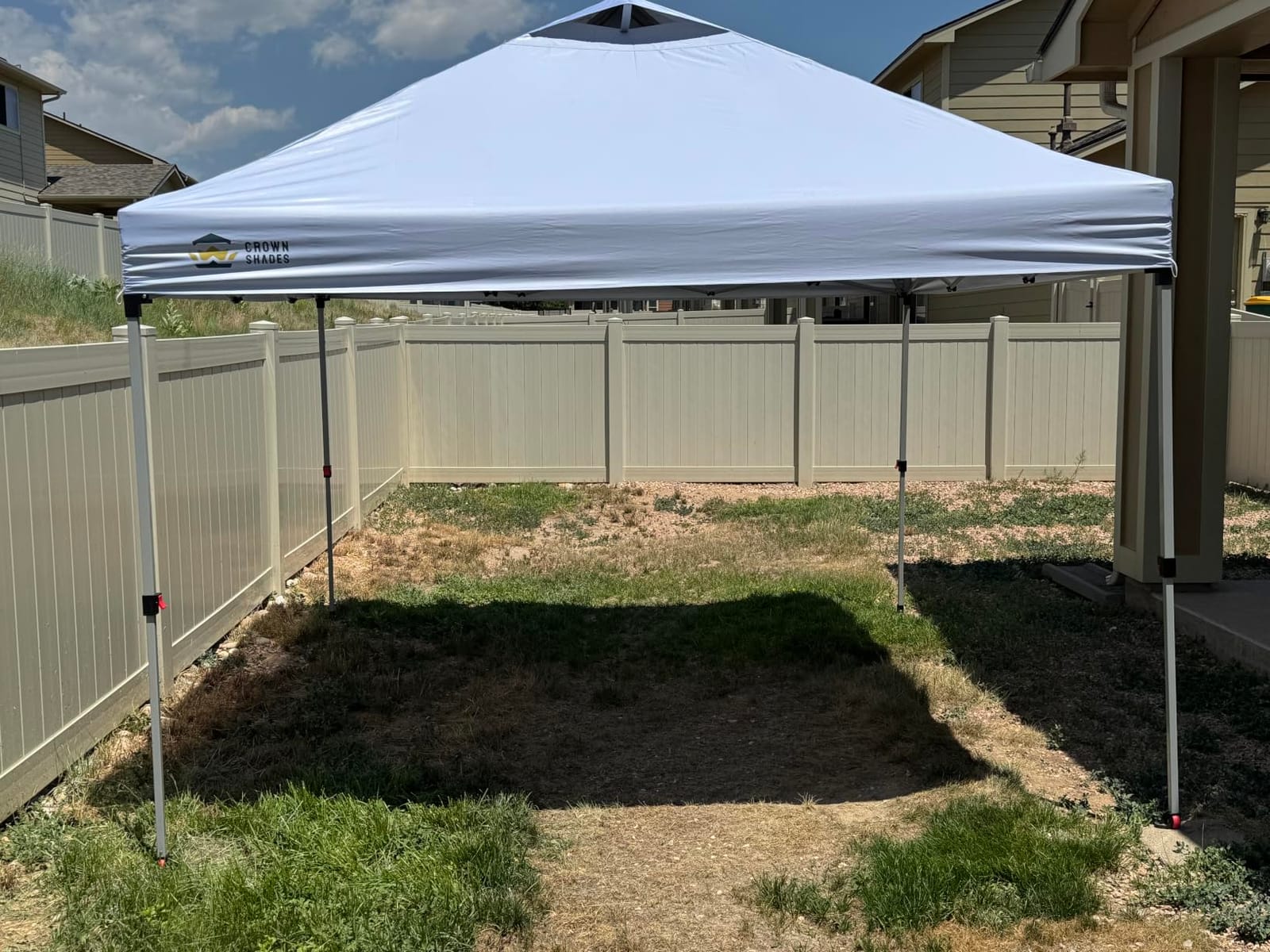 CROWN SHADES 10x10 Pop Up Canopy Tent with One Push Setup, Black customer photo 2