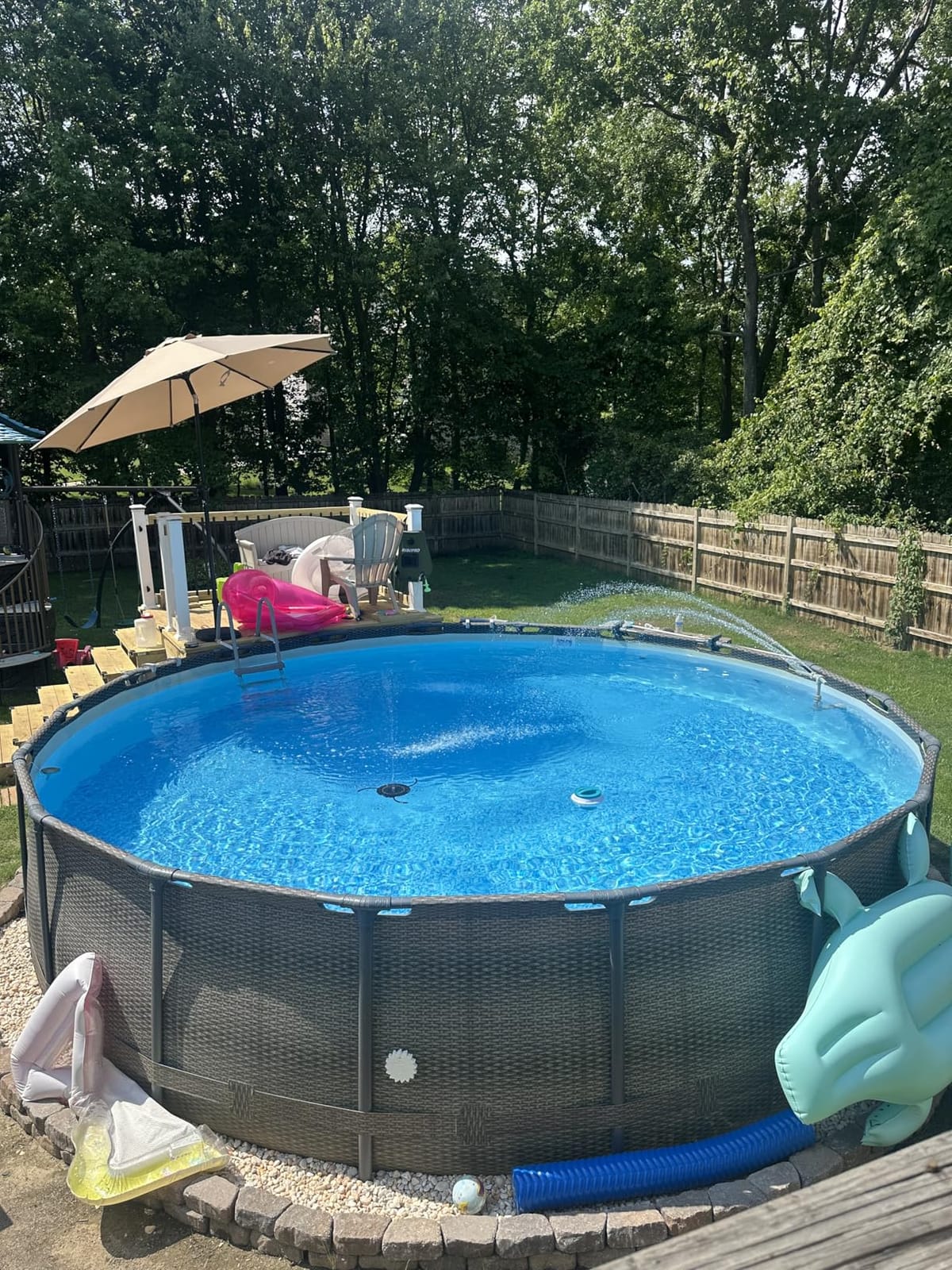 INTEX Krystal Clear 2,800 GPH Sand Filter Pump for Above Ground Pools 14 inch Tank 77 lb Sand Capacity customer photo 1