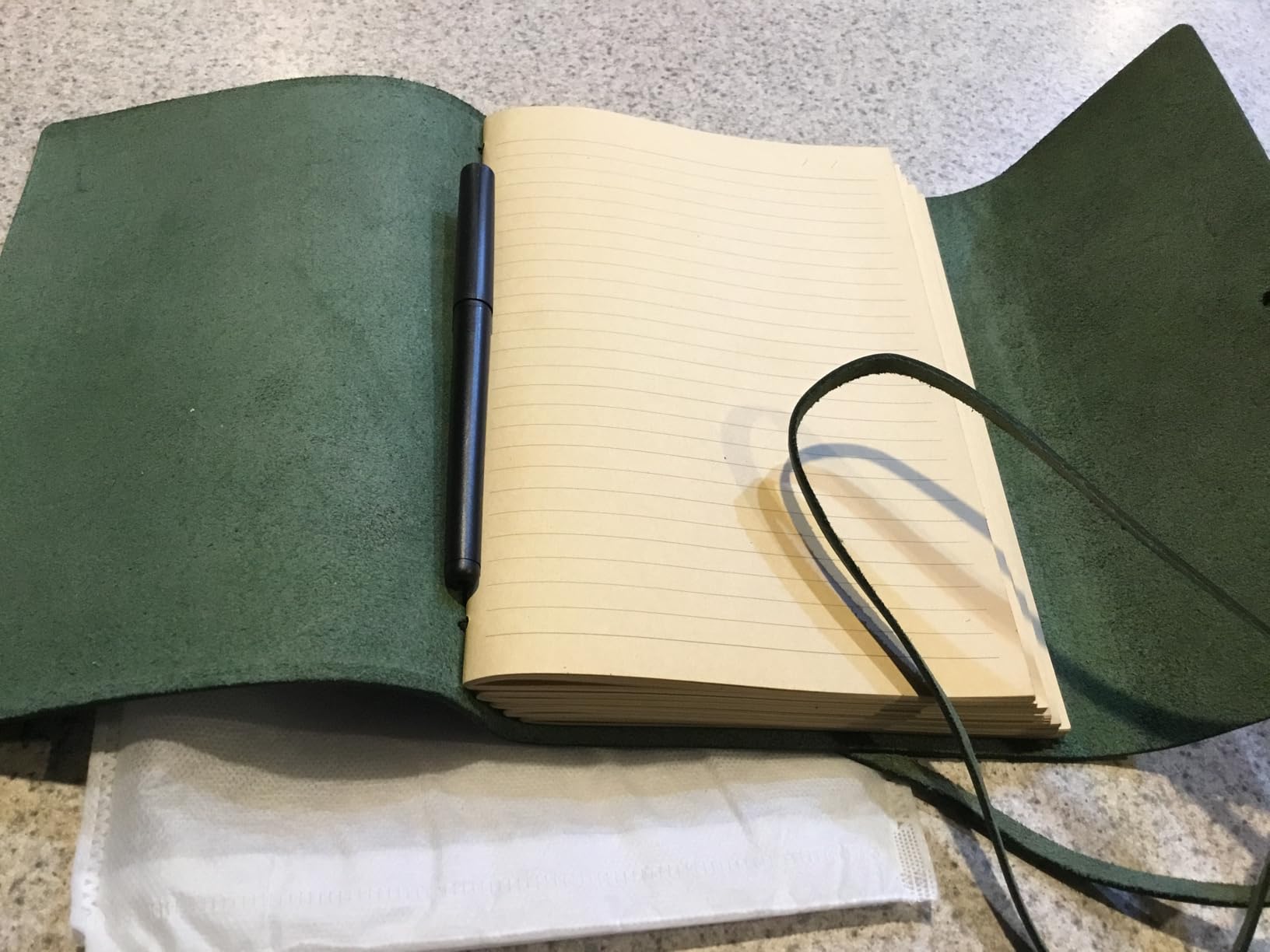 Leather Journal Writing Notebook - Genuine Leather Bound Daily Notepad for Men & Women Lined Paper 240 Kraft Pages, Handmade, Rustic Brown, 5 x 7 in customer photo 1