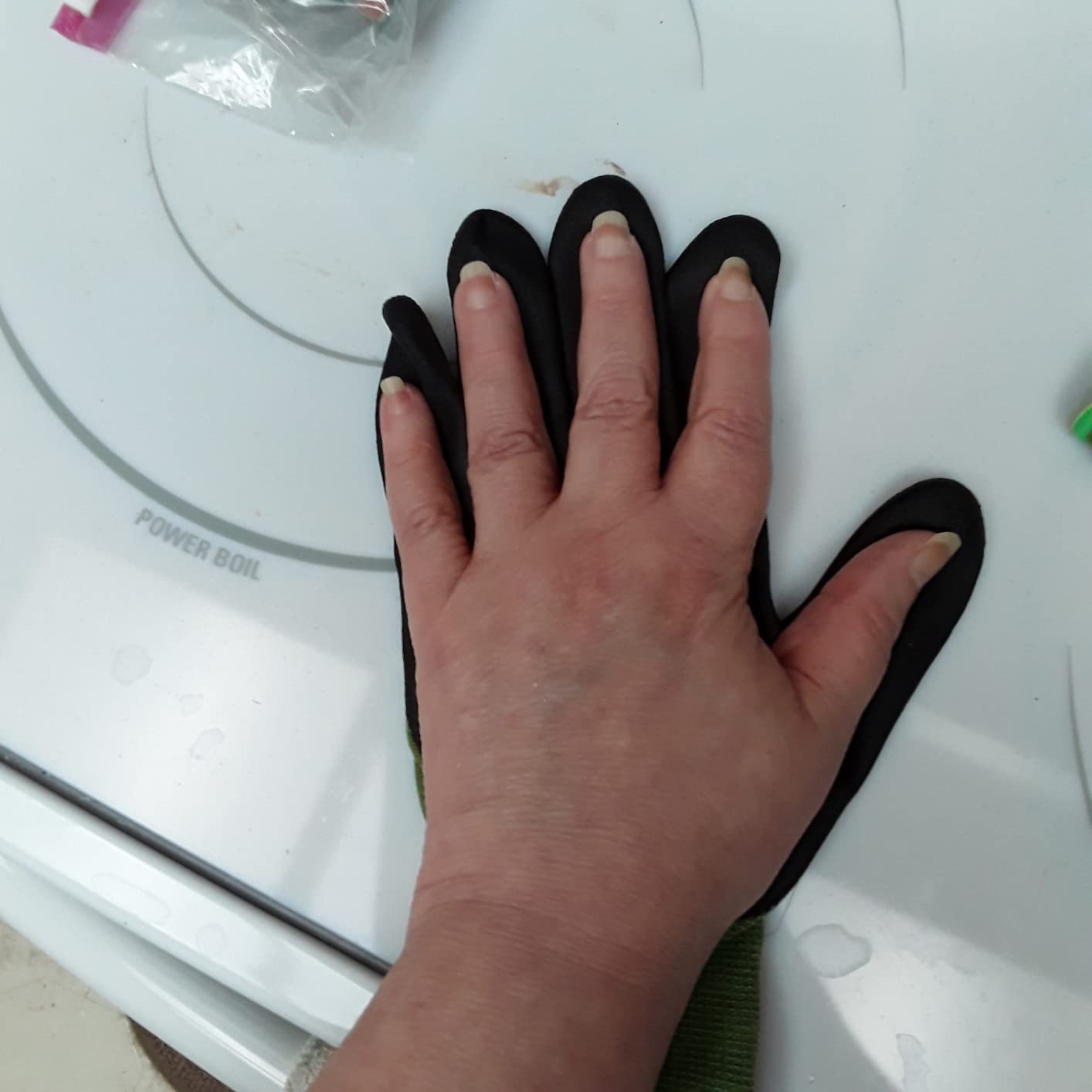COOLJOB 2 Pairs Gardening Working Gloves, Touchscreen, Nitrile Coated, M customer photo 1