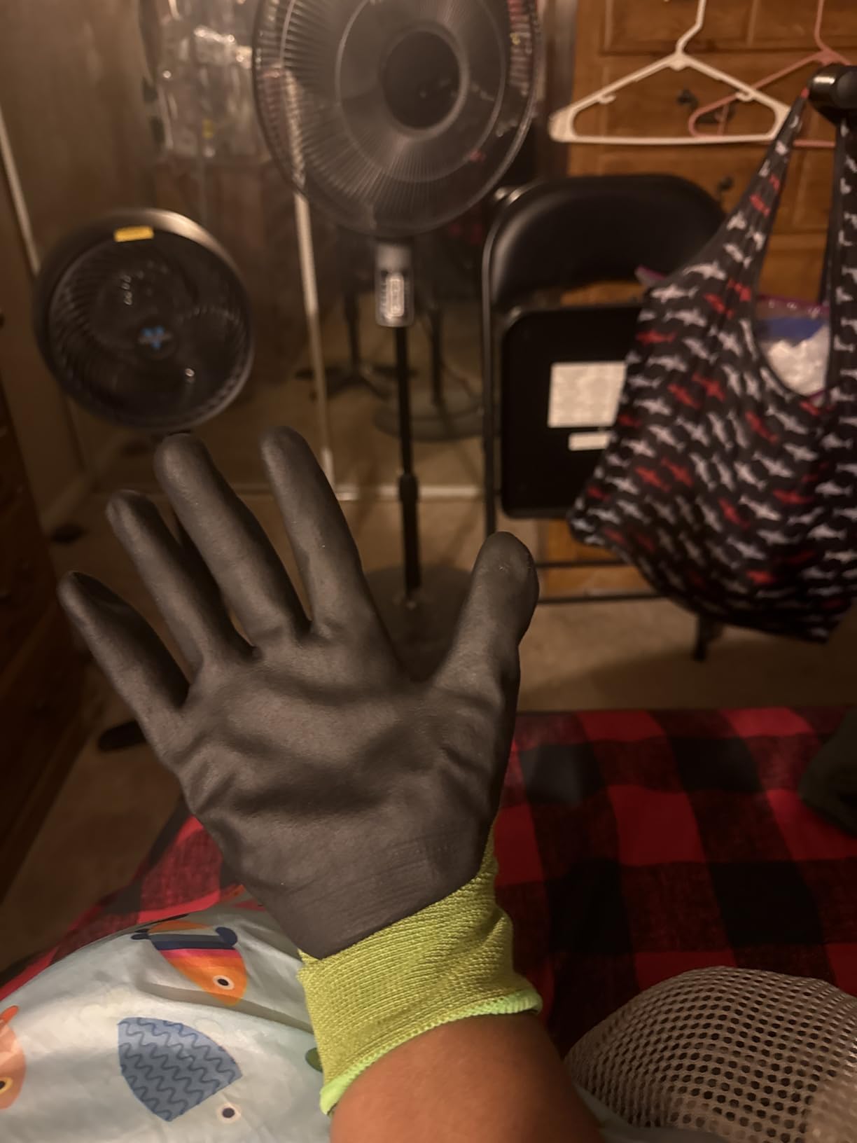 COOLJOB 2 Pairs Gardening Working Gloves, Touchscreen, Nitrile Coated, M customer photo 2