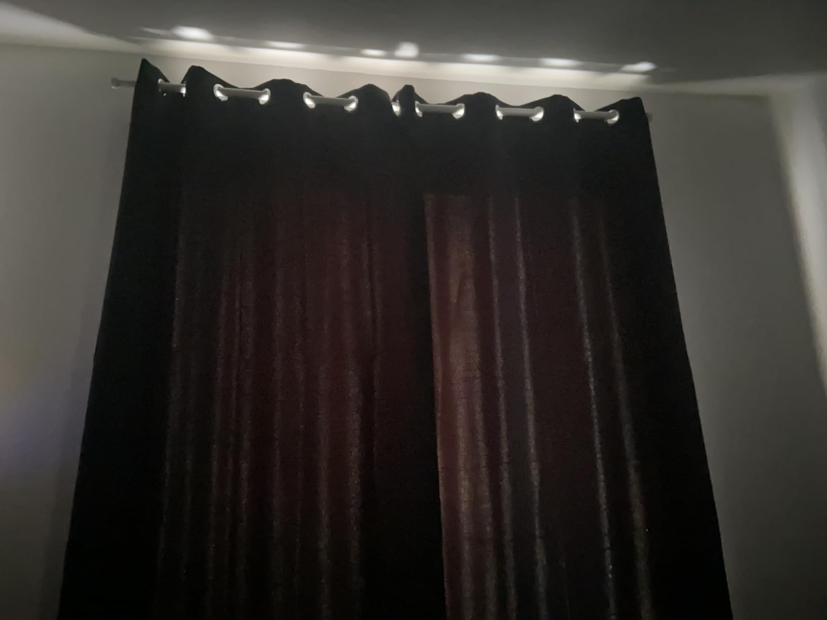 LEMOMO Blackout Curtains 52 x 84 inches Long Black Curtains Set of 2 Panels Thermal Insulated Room Darkening Curtains for Bedroom customer photo 2