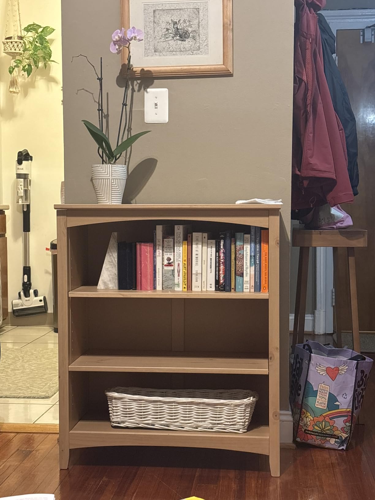 Camaflexi Shaker Style 6 Shelf Bookcase / Solid Wood / 72 inch Tall / Adjustable Shelving / Closed Back / Display Bookshelf for Living Room, Bedroom, Home and Office, Cherry customer photo 1