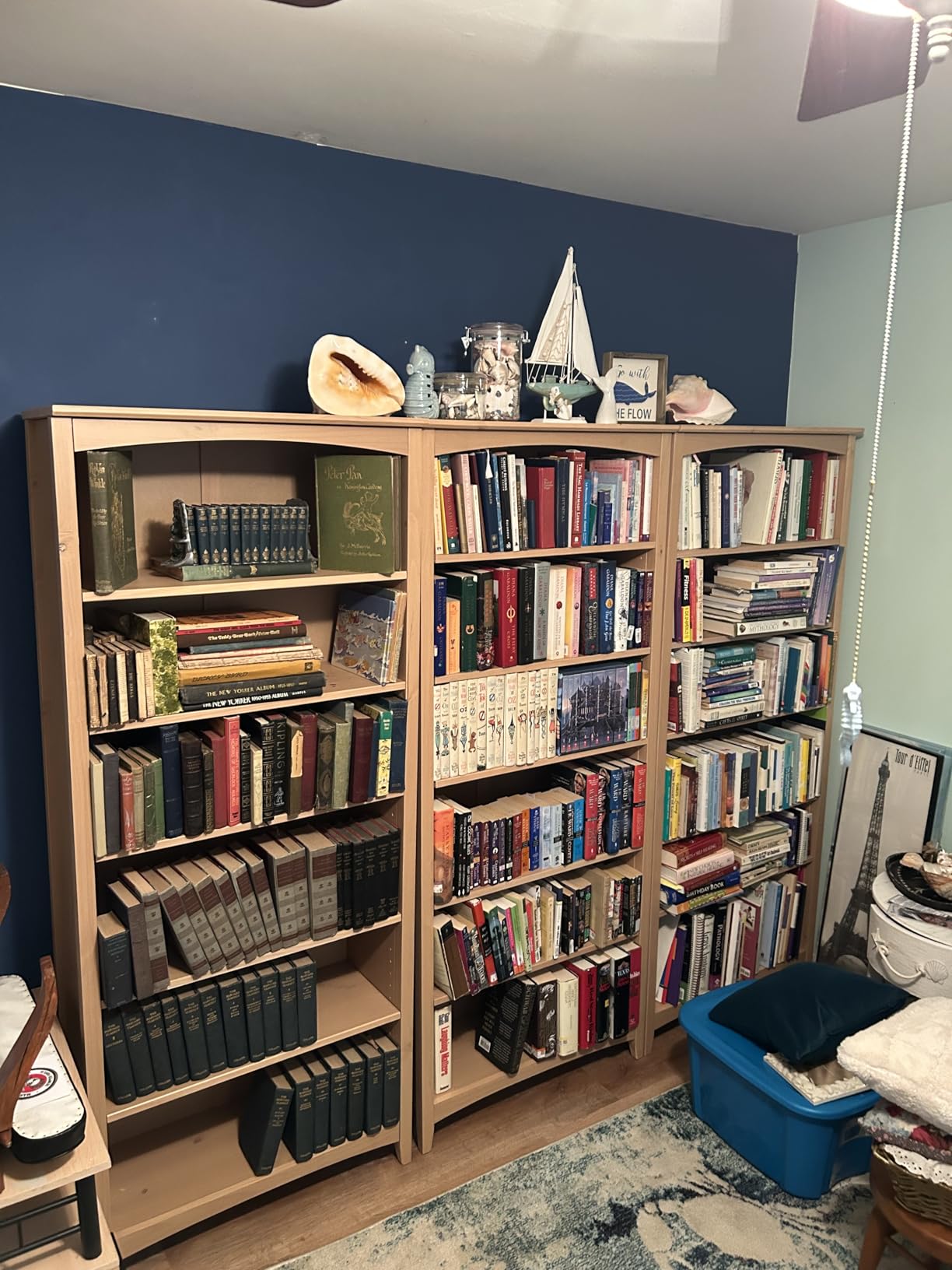 Camaflexi Shaker Style 6 Shelf Bookcase / Solid Wood / 72 inch Tall / Adjustable Shelving / Closed Back / Display Bookshelf for Living Room, Bedroom, Home and Office, Cherry customer photo 2