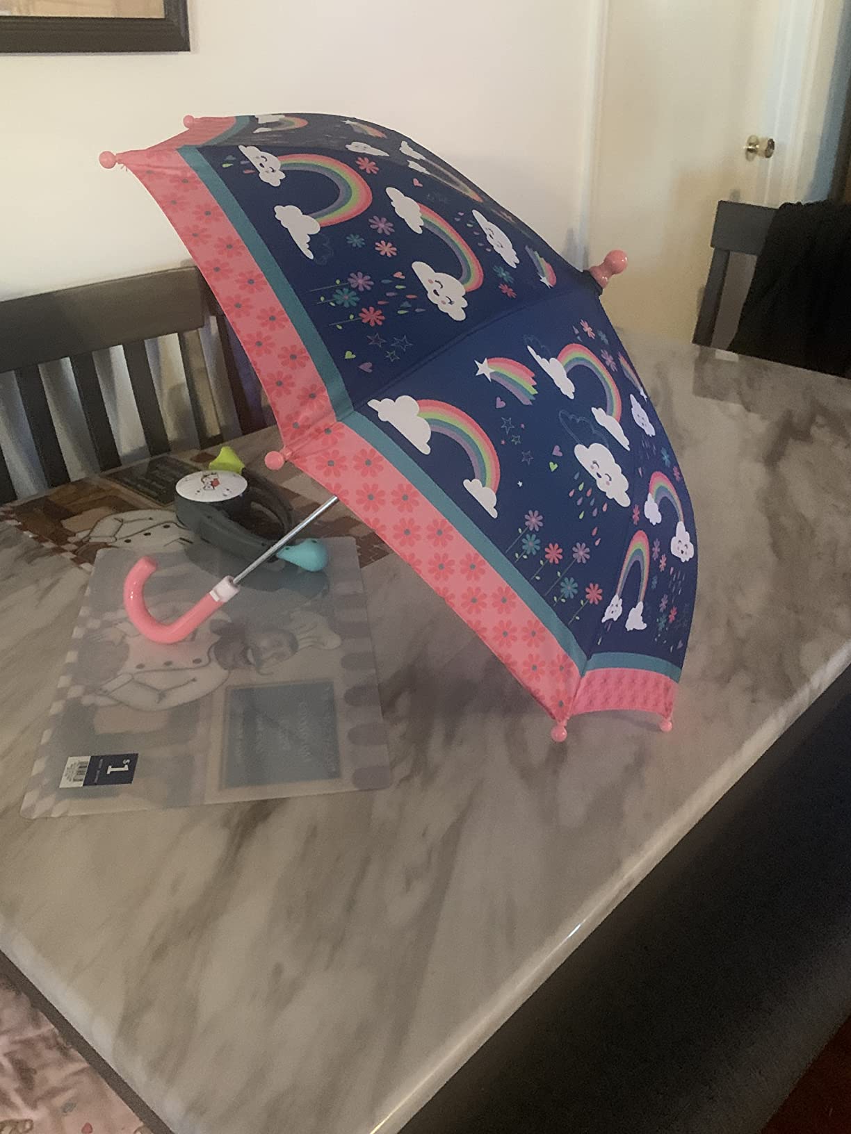 Stephen Joseph, Toddler and Little Kid Umbrella with Pinch Free Closure and Colorful Design customer photo 2