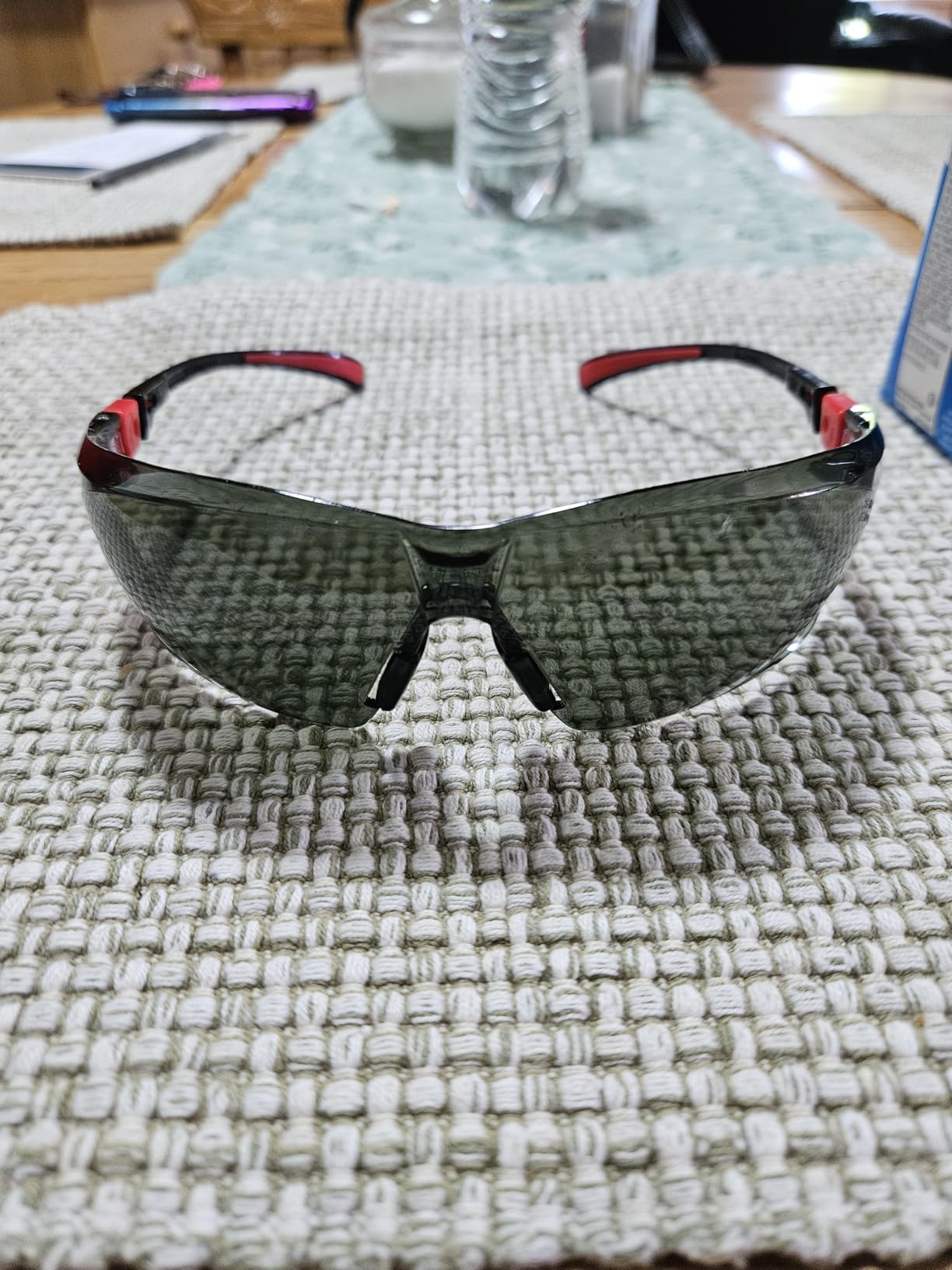NoCry Safety Sunglasses with Green Tinted Wraparound Lenses; Tinted Safety Glasses for Men and Women with Adjustable Arms & No-Slip Grips; Work Glasses with UV 400 Protection; ANSI Z87.1 Rated customer photo 1