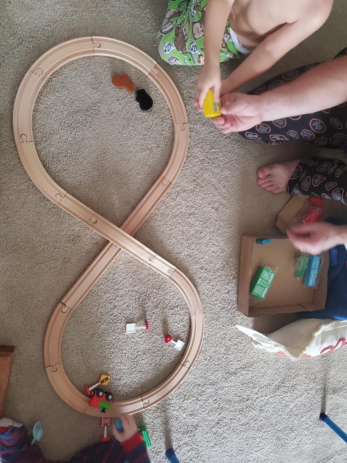 SainSmart Jr. Wooden Train Set for Toddler with Double-Side Train Tracks Fits Brio, Thomas, Melissa and Doug, Kids Wood Toy Train for 3,4,5 Year old Boys and Girls customer photo 1