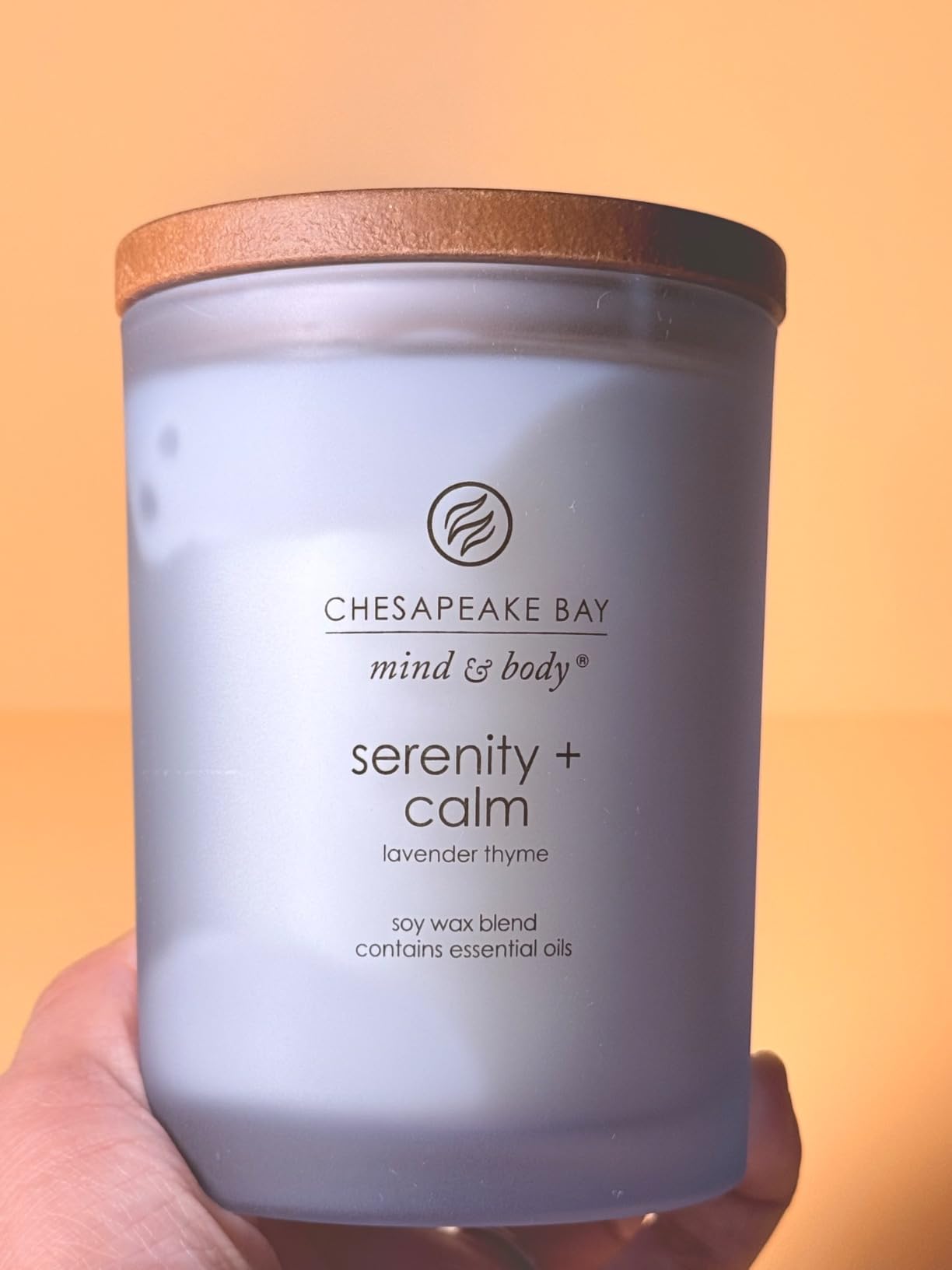 Chesapeake Bay Candle Medium Jar Scented Candle Serenity + Calm (Lavender Thyme) Home Décor Orange Gifting Idea Burn Time of 50 Hours customer photo 1