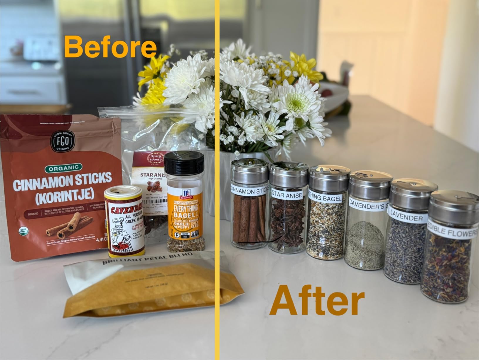 Segarty Spice Jars, 6 Pack 3 oz Spice Bottles with Shaker Lids, Glass Empty Storage Containers with Adjustable Stainless Steel Flow Top for Your Regularly Used Spices customer photo 2