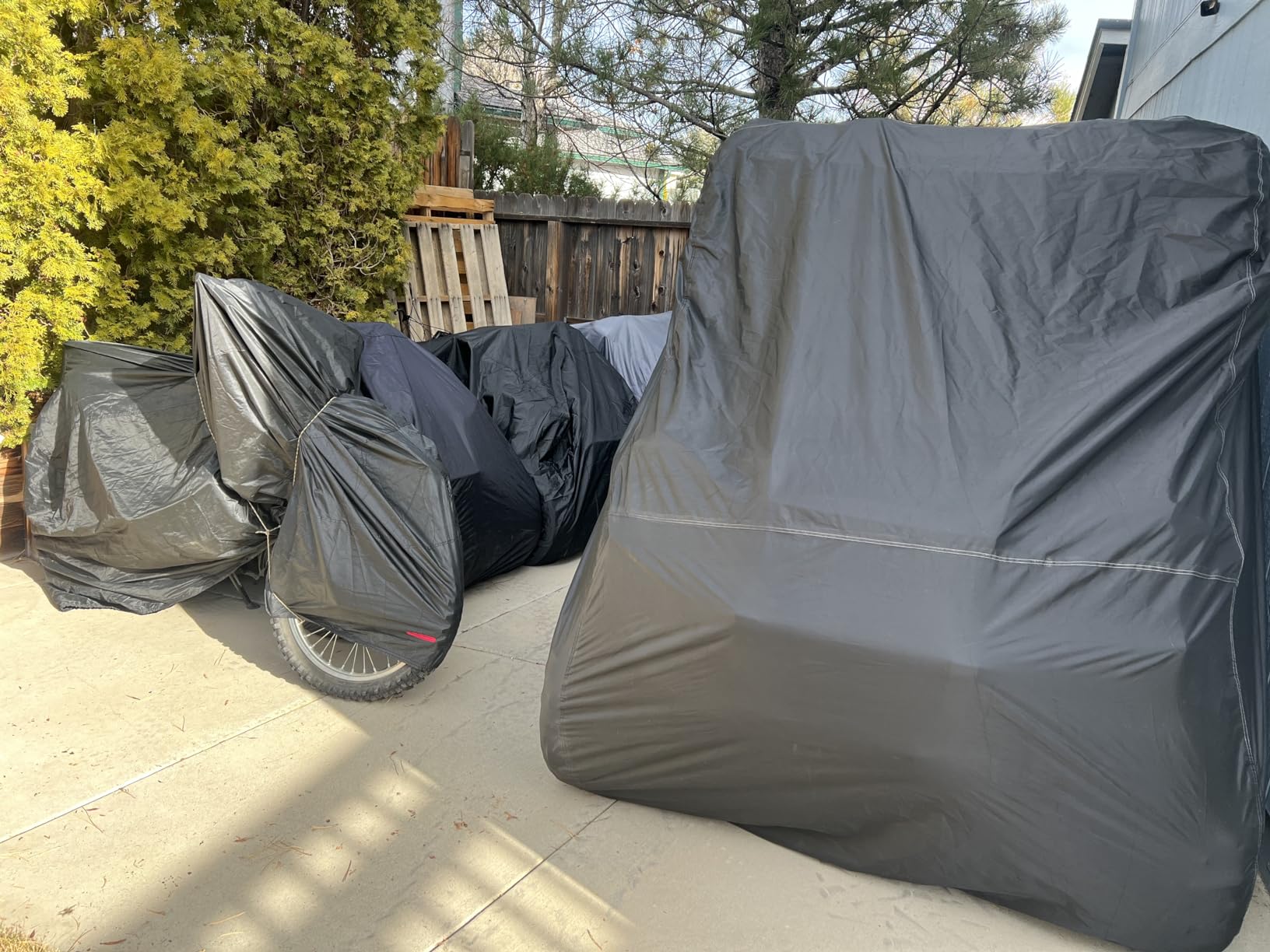 ATV Cover with Buckle Waterproof, 420D Heavy Duty Ripstop Protects 4 Wheeler from Snow Rain Sun,Outdoor Storage Quad Cover for Polaris Sportsman Yamaha Honda Kawasaki 102'' x44'' x 48'' customer photo 2