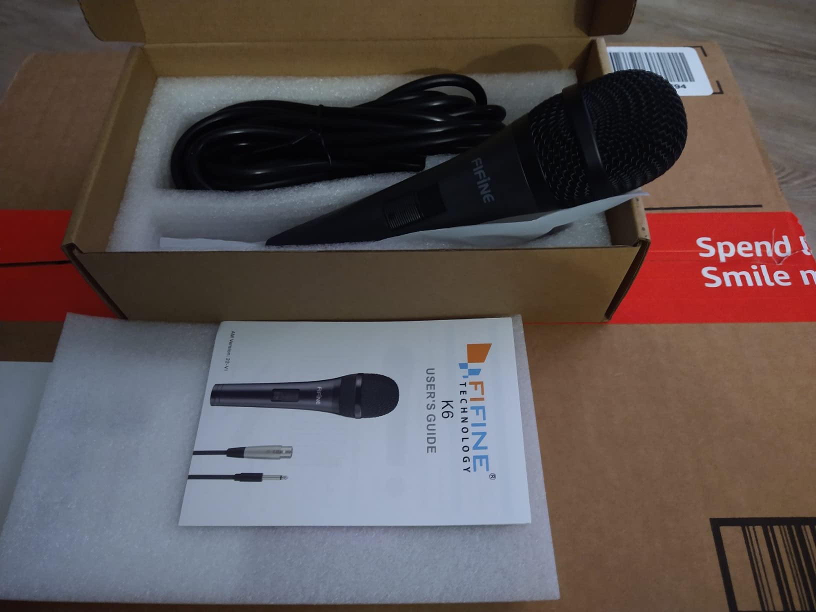 FIFINE K6 Karaoke Microphone, Dynamic Vocal Microphone for Singing customer photo 1