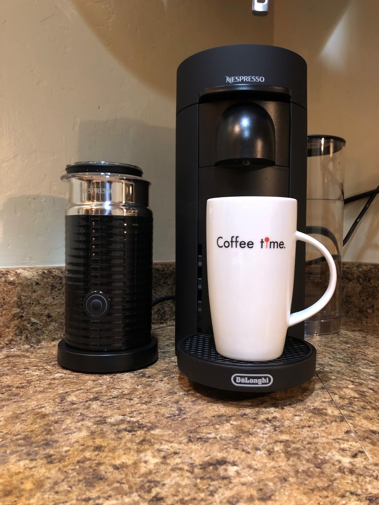 Nespresso Vertuo Plus Deluxe Coffee Machine with Milk Frother, Matte Black customer photo 2