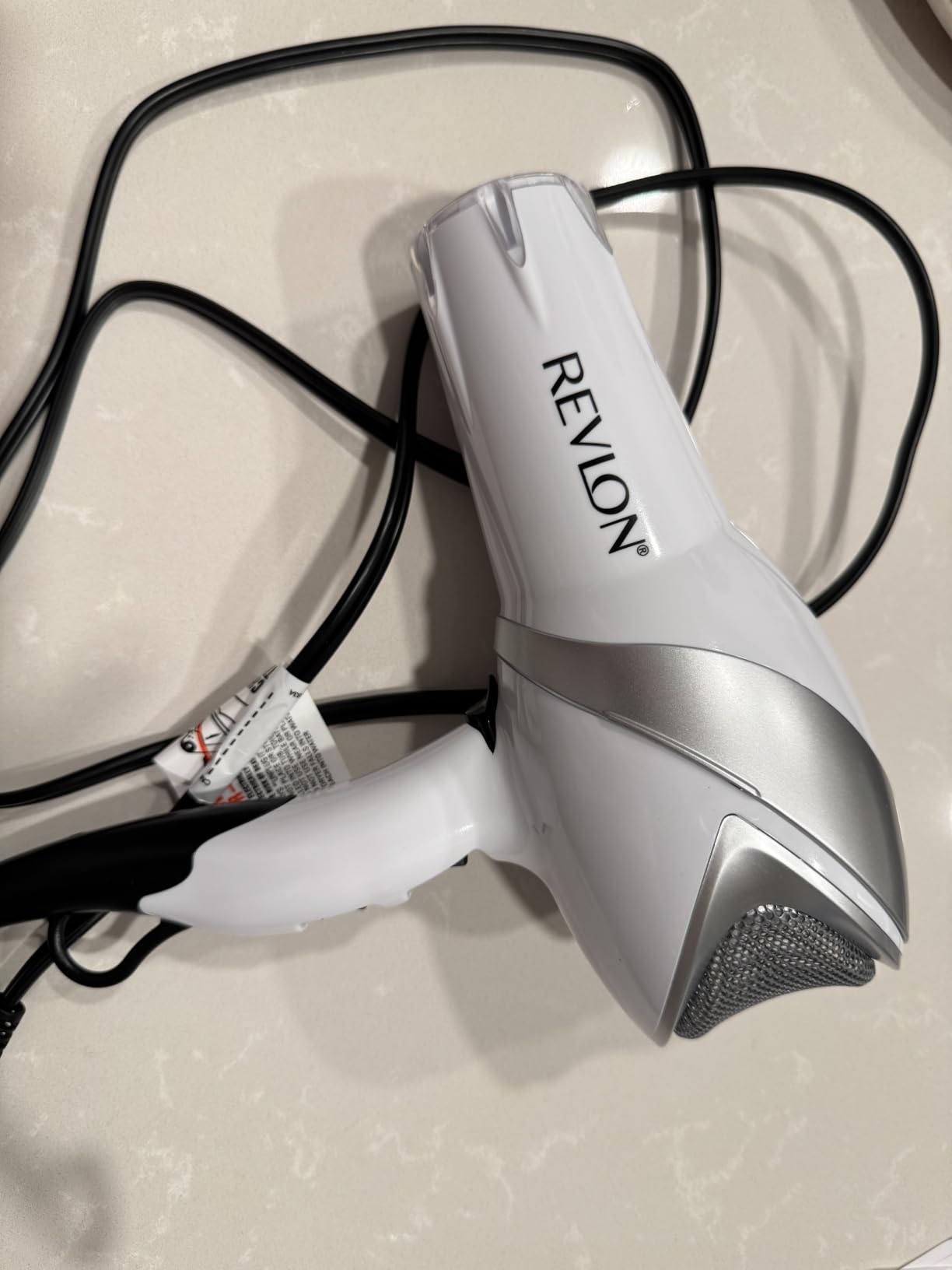 REVLON Infrared Ionic Hair Dryer with Diffuser & Concentrator, White | 2 Speed Settings, Tourmaline Technology for Frizz Control, 1875 Watt Power for Fast Drying, Suitable for All Hair Types customer photo 1