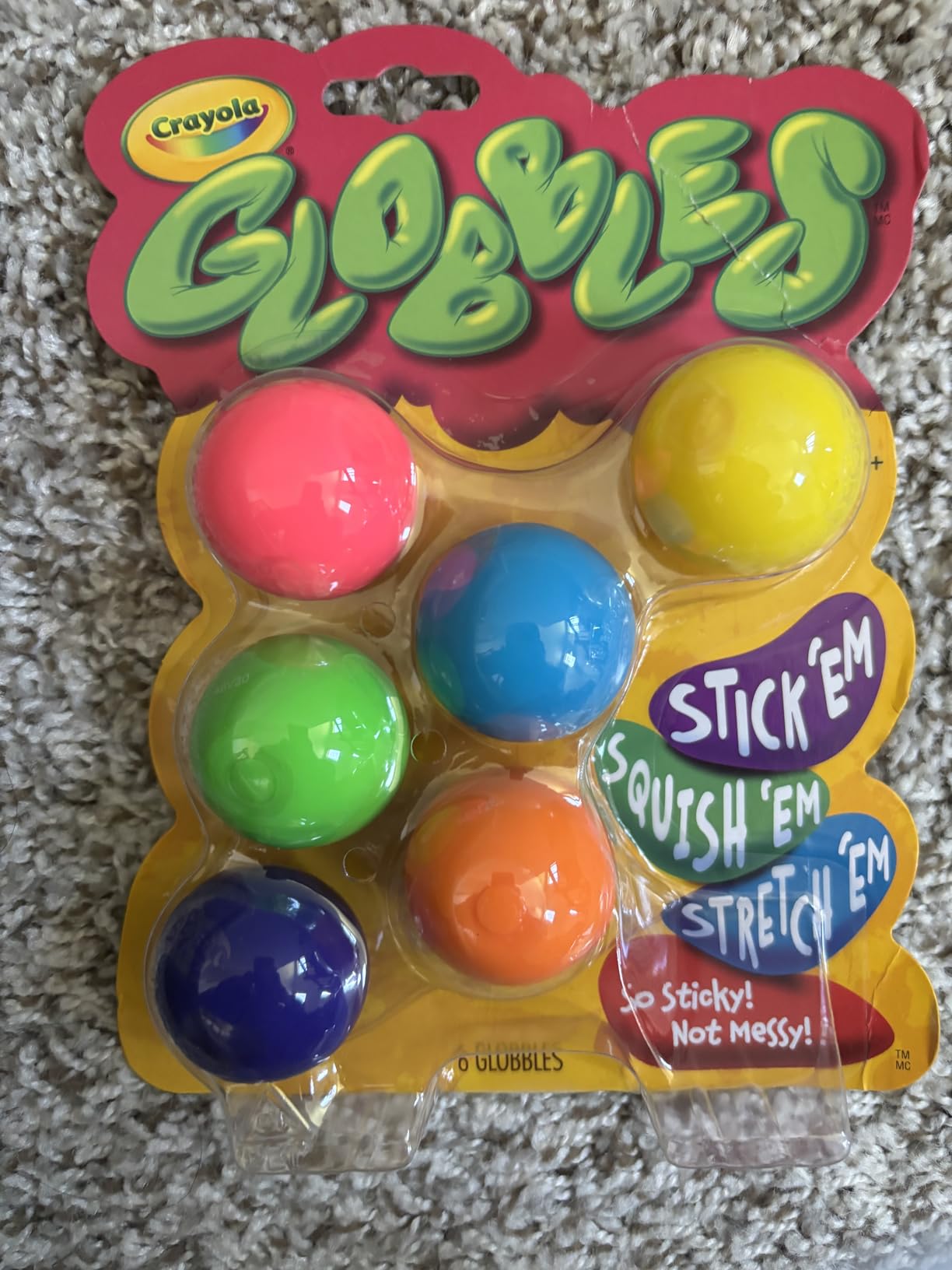 Crayola Globbles Fidget Toy (6ct), Sticky Stress Ball for Adults & Kids, Squishy Balls, Calming Sensory Gifts for Stress Relief customer photo 2