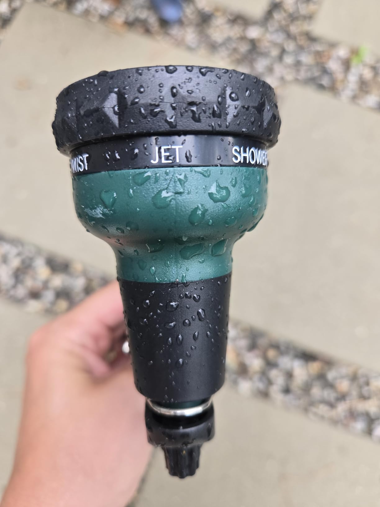 AUTOMAN Garden Hose Nozzle, Water Hose Sprayer Nozzle with 7 Adjustable Watering Patterns, Slip Resistant for Watering Plants, Lawn& Garden, Washing Cars, Cleaning, Showering Pets & Outdoor Fun. customer photo 1