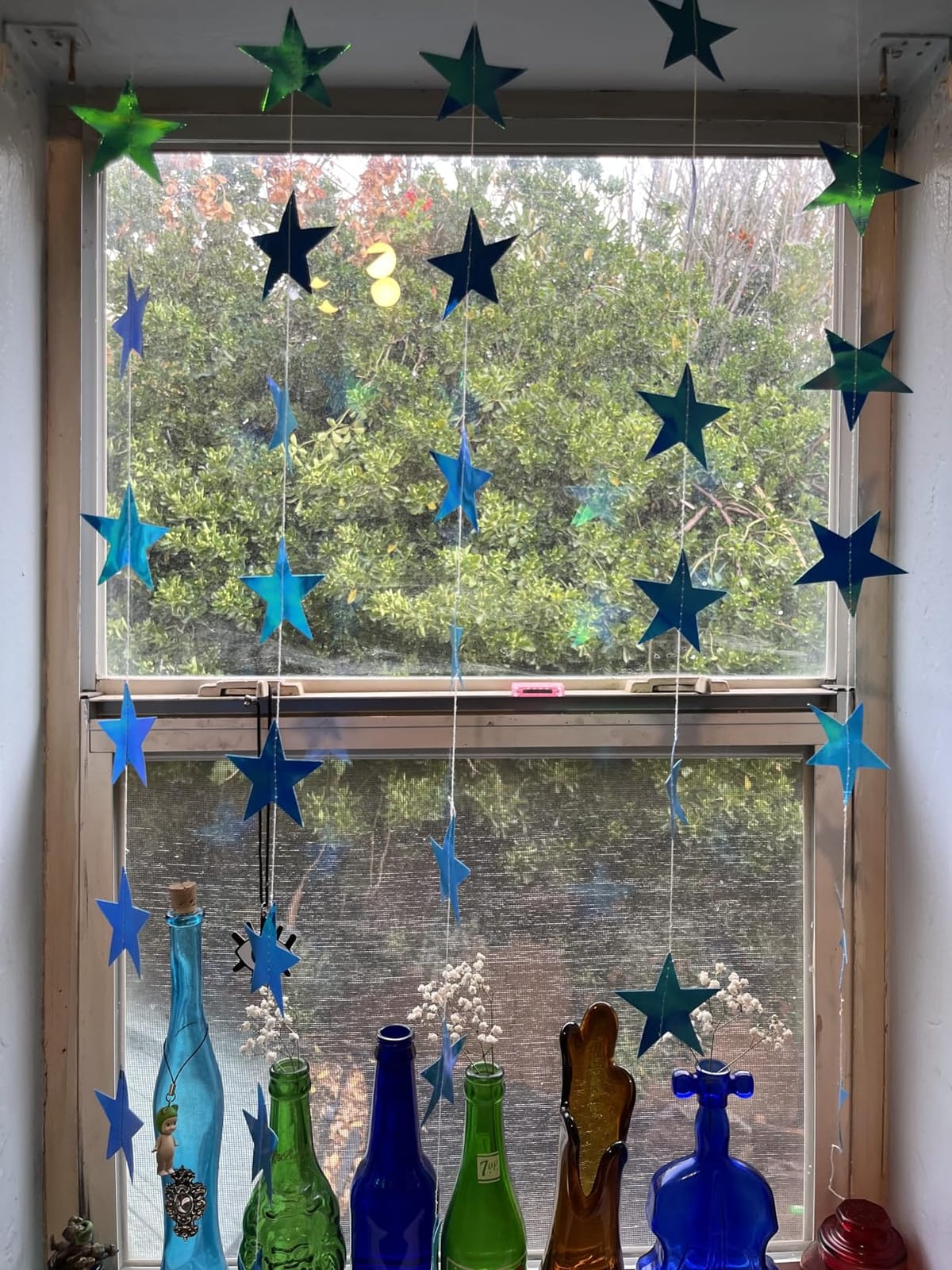 Patelai 130 ft Star Garland Banner Decor, Gold customer photo 2