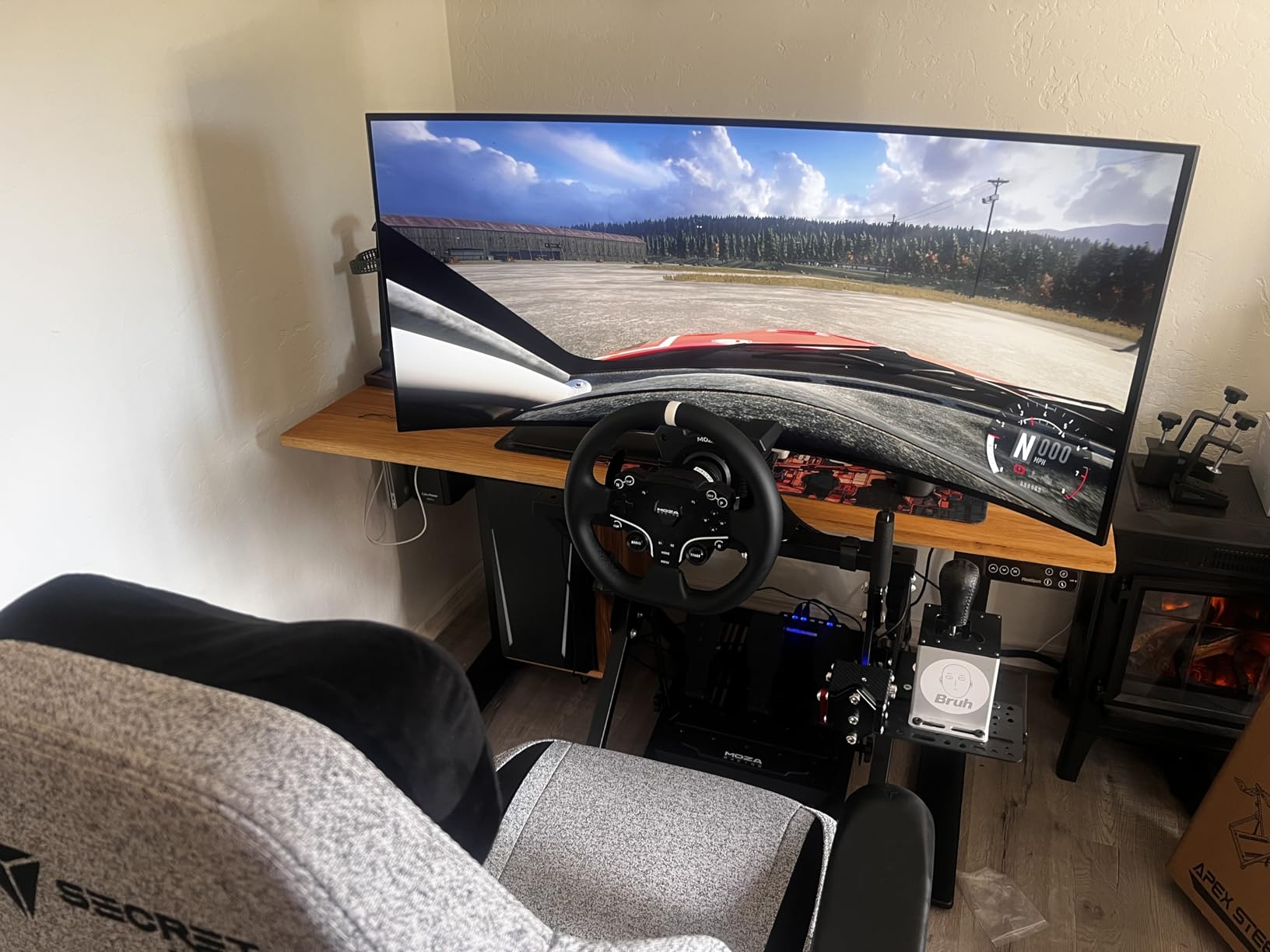 GT OMEGA Apex Racing Wheel Stand - Compatible with Logitech G29 and G920, Fanatec ClubSport, and Thrustmaster TX, T500, & T300, Foldable, Tilt-Adjustable for Racing Control customer photo 2