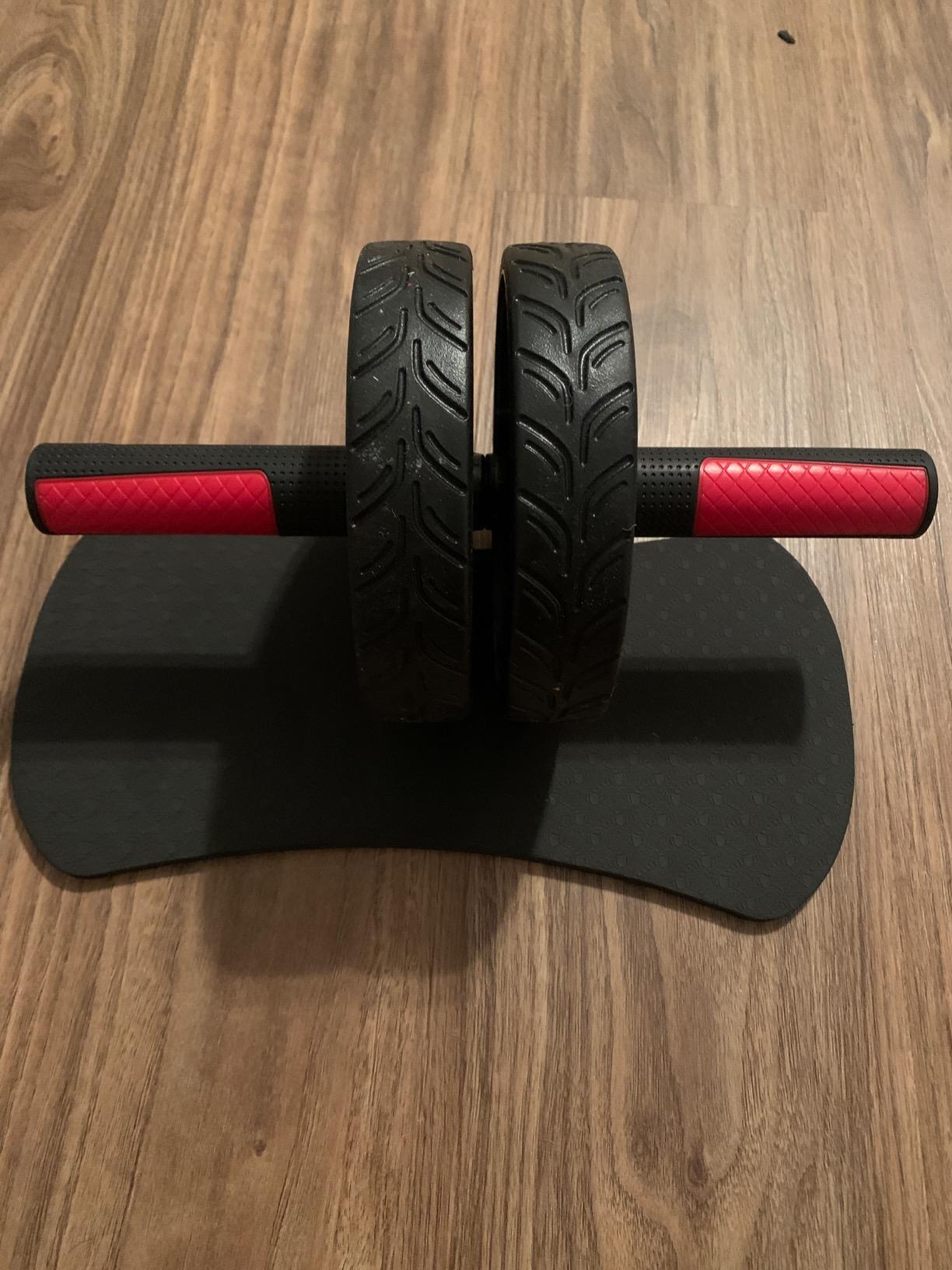READAEER Ab Roller Wheel, Heavy Duty Workout Equipment for Home Gym, Professional Metal Handle with Rubber Surface Abdominal Exercise Wheel for Strength Training, Ab Wheel with Knee Pad customer photo 2