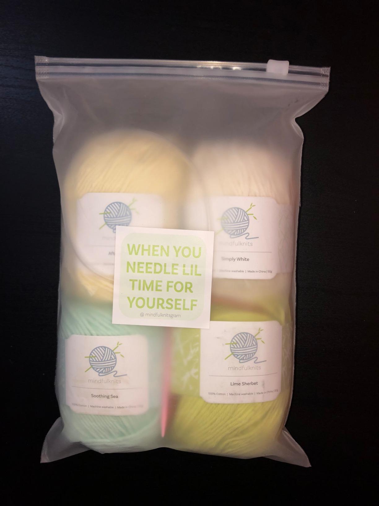 mindfulknits Knitting Kit for Beginners Adults with Knitting Needles, Yarn Needle & 100% Cotton Knitting Yarn (4) – Make Washcloths - Zen Basic Knitting Supplies Set for Relaxation & Stress Relief customer photo 2
