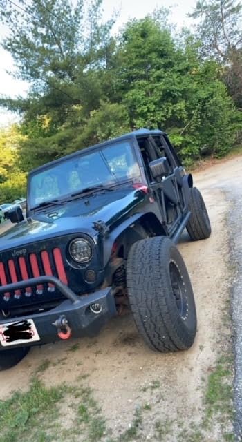 OEDRO Front & Rear Fender Flares Compatible with 2007-2018 Jeep Wrangler JK | JKU Unlimited, 4 PCS Off-Road Steel Liner, Flat Style Heavy-Duty Solid Steel Black Textured customer photo 2
