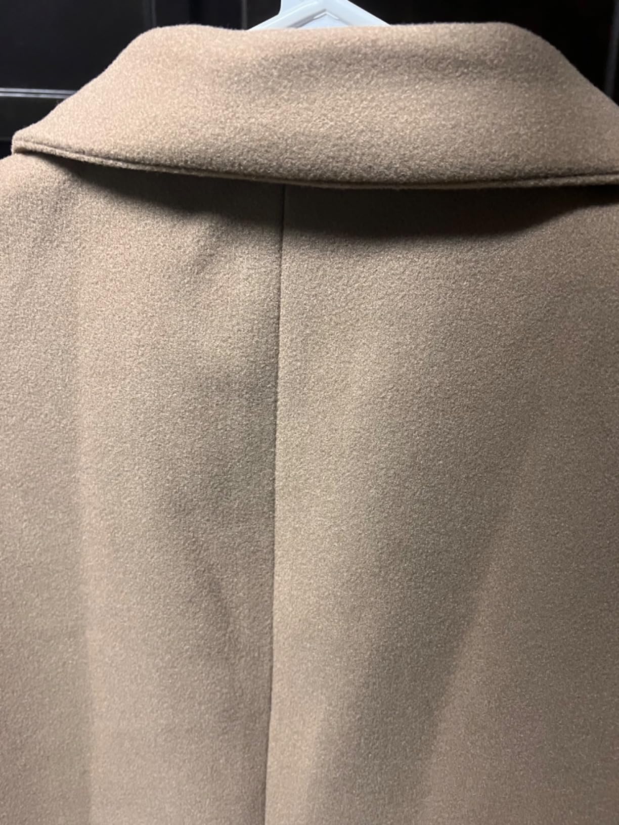 Tanming Women's Notch Lapel Double Breasted Wool Blend Mid Long Pea Trench Coat customer photo 1