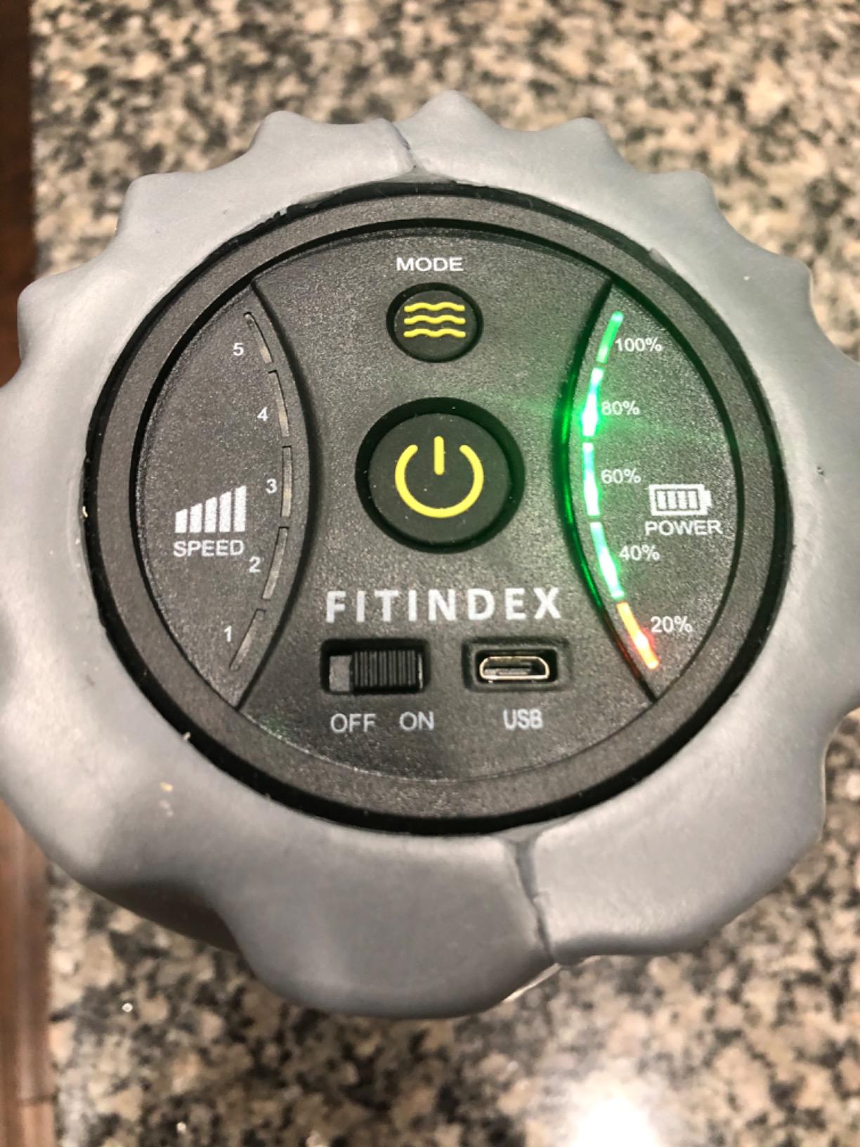 FITINDEX Vibrating Foam Roller for Exercise,5 Vibration Speeds,Rechargeable customer photo 2