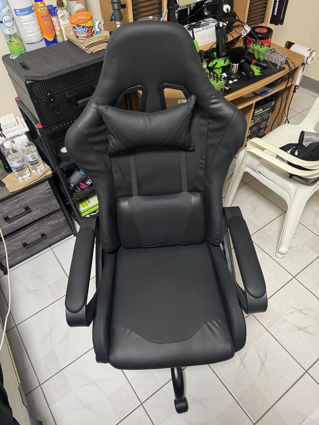 BestOffice Ergonomic Gaming Chair for Adults, Video Game Chair, White customer photo 1
