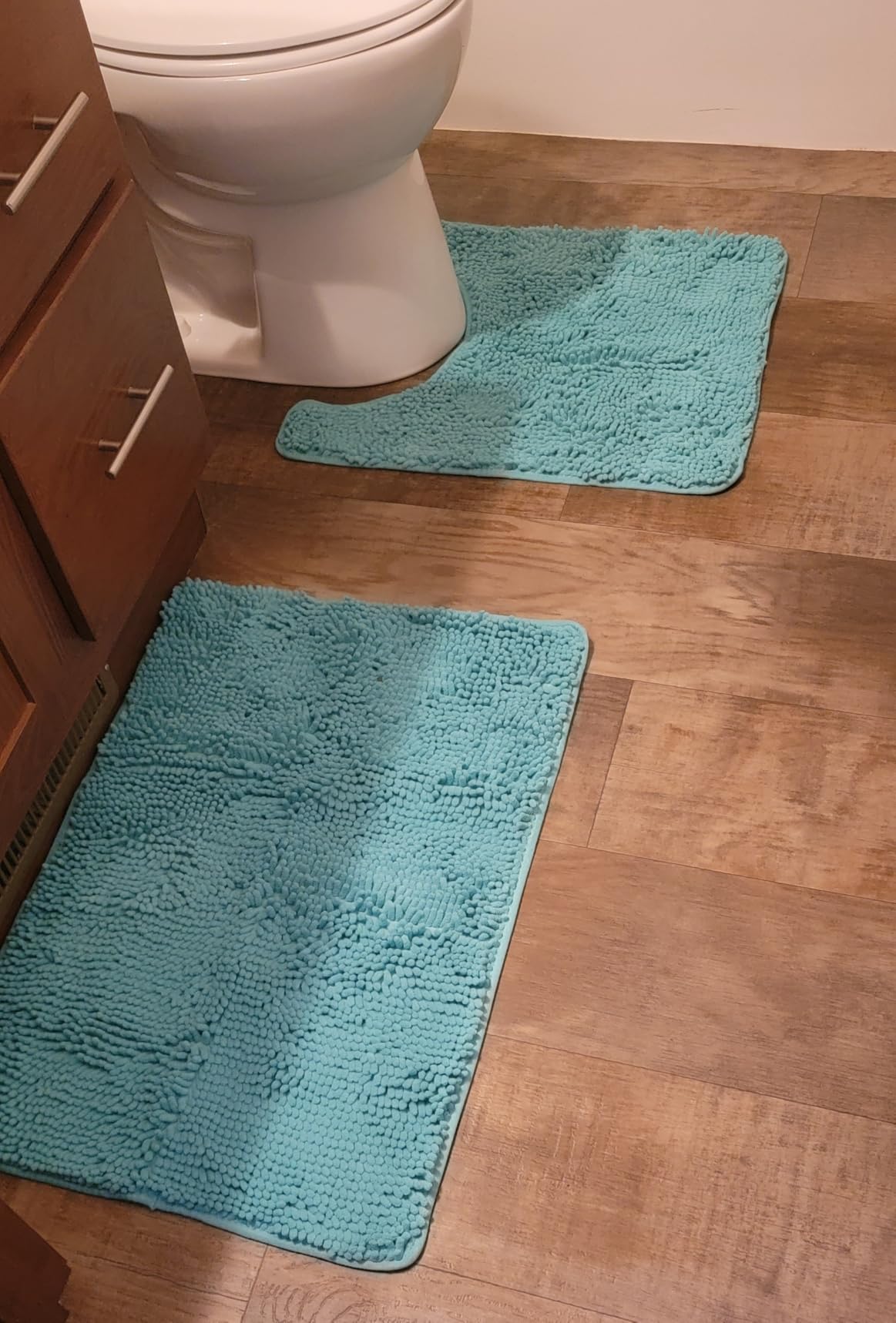 GORILLA GRIP Bathroom Area Rug Sets 2 Piece, Soft Chenille, 30x20 Grey customer photo 2
