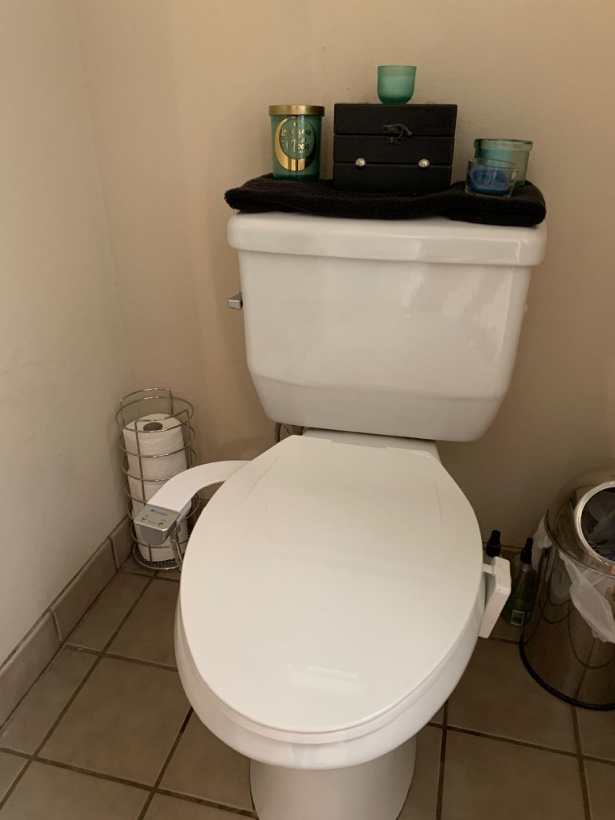 Brondell Bidet Attachment for Toilet SS-250 SimpleSpa Fresh Water Spray with Adjustable Water Pressure Side Arm Control, Slim Bidet Sprayer, Silver Knob (Dual Nozzle) customer photo 2
