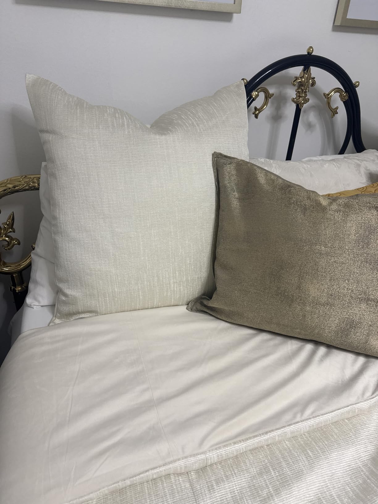 basic home® Hotel-Style 18x18 Goose Feather Pillow Insert for Sofa & Bed - 100% Odorless & Plump Cushion Filler - 233TC Cotton with Inner Liner to Prevent Poking (18x18 Inch) customer photo 1