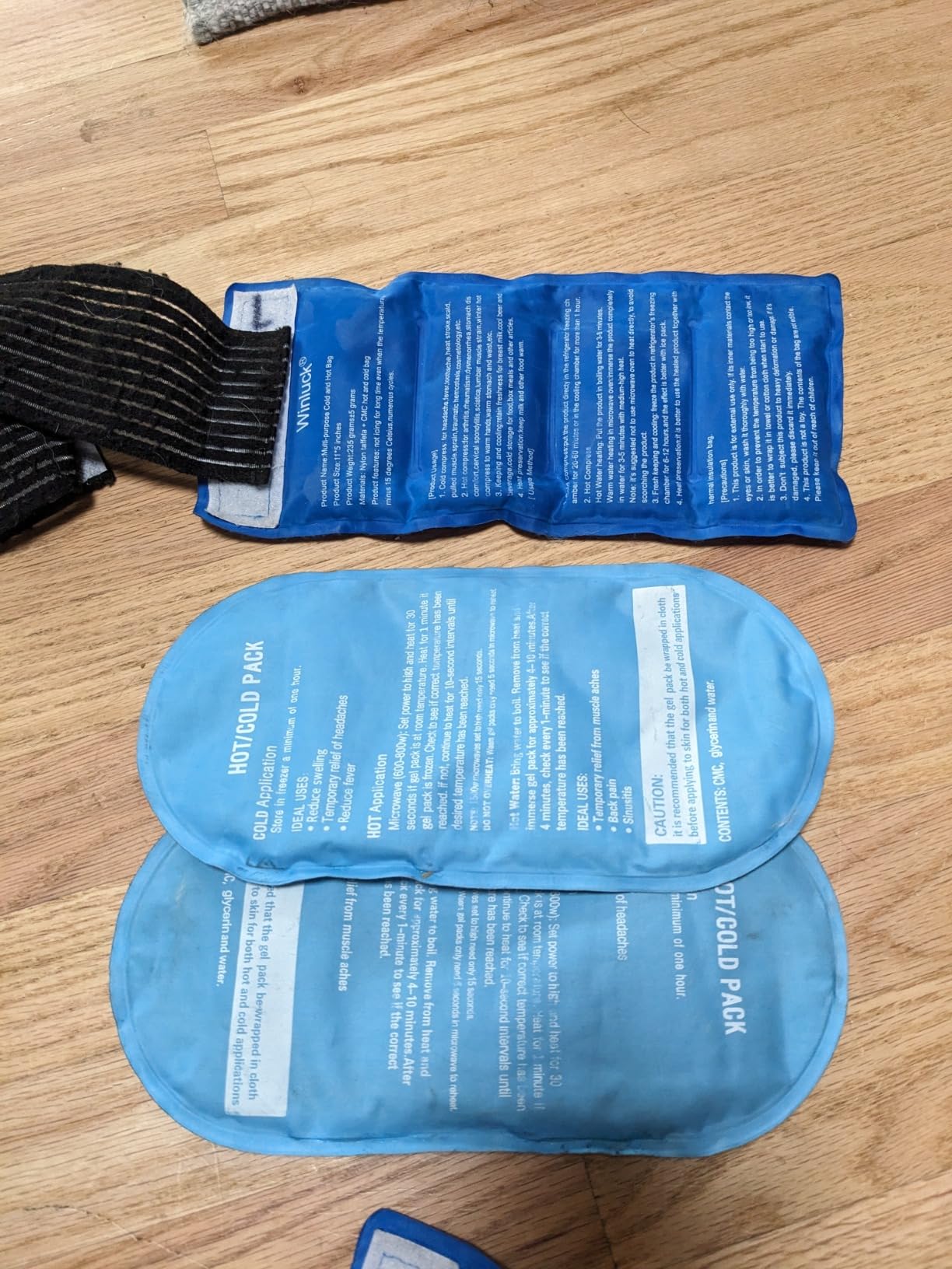 Reusable Gel Ice Pack 2 Piece Set Soft Cold Hot Compress Wraps with Straps customer photo 1