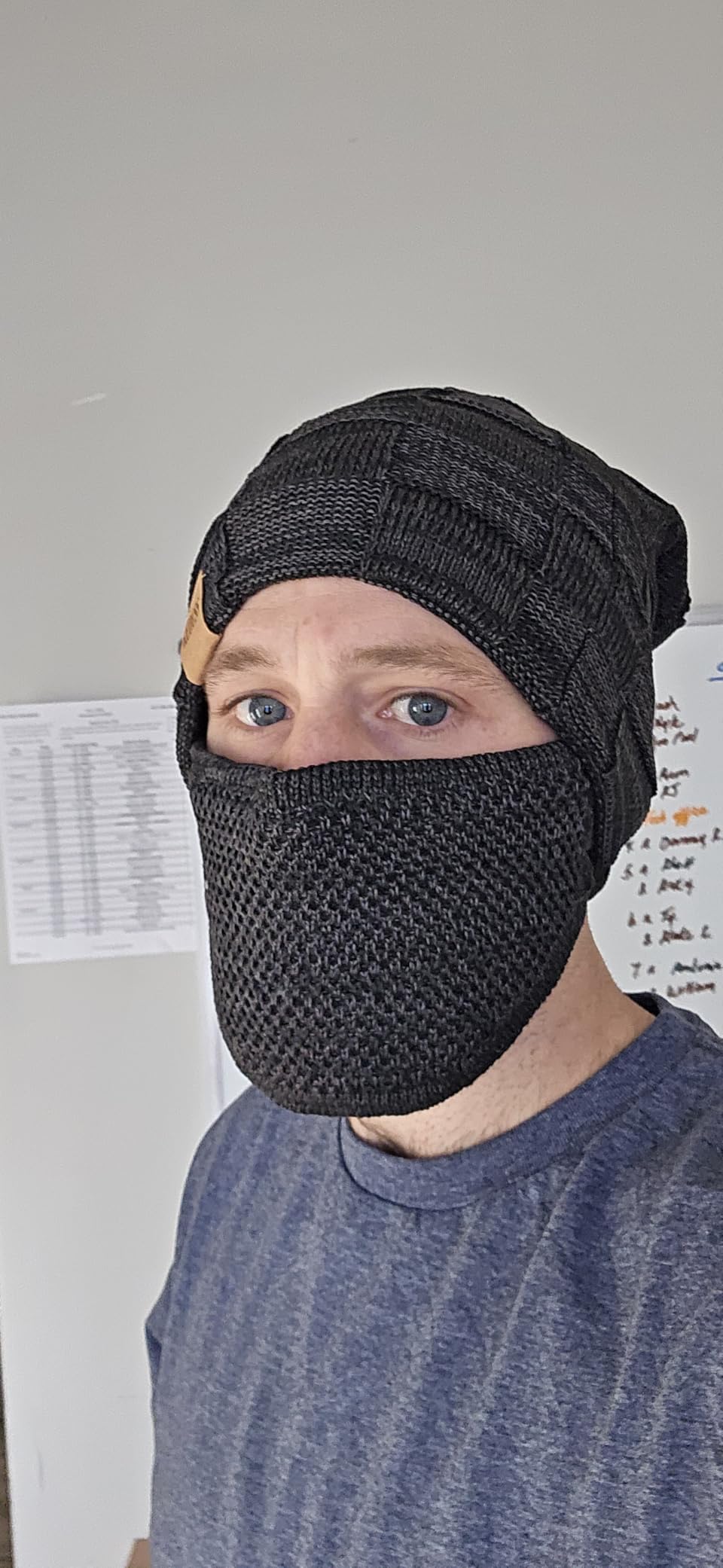 REDESS Beanie Hat for Men and Women Winter Warm Hats Knit Slouchy Thick Skull Cap with Face Cover customer photo 2