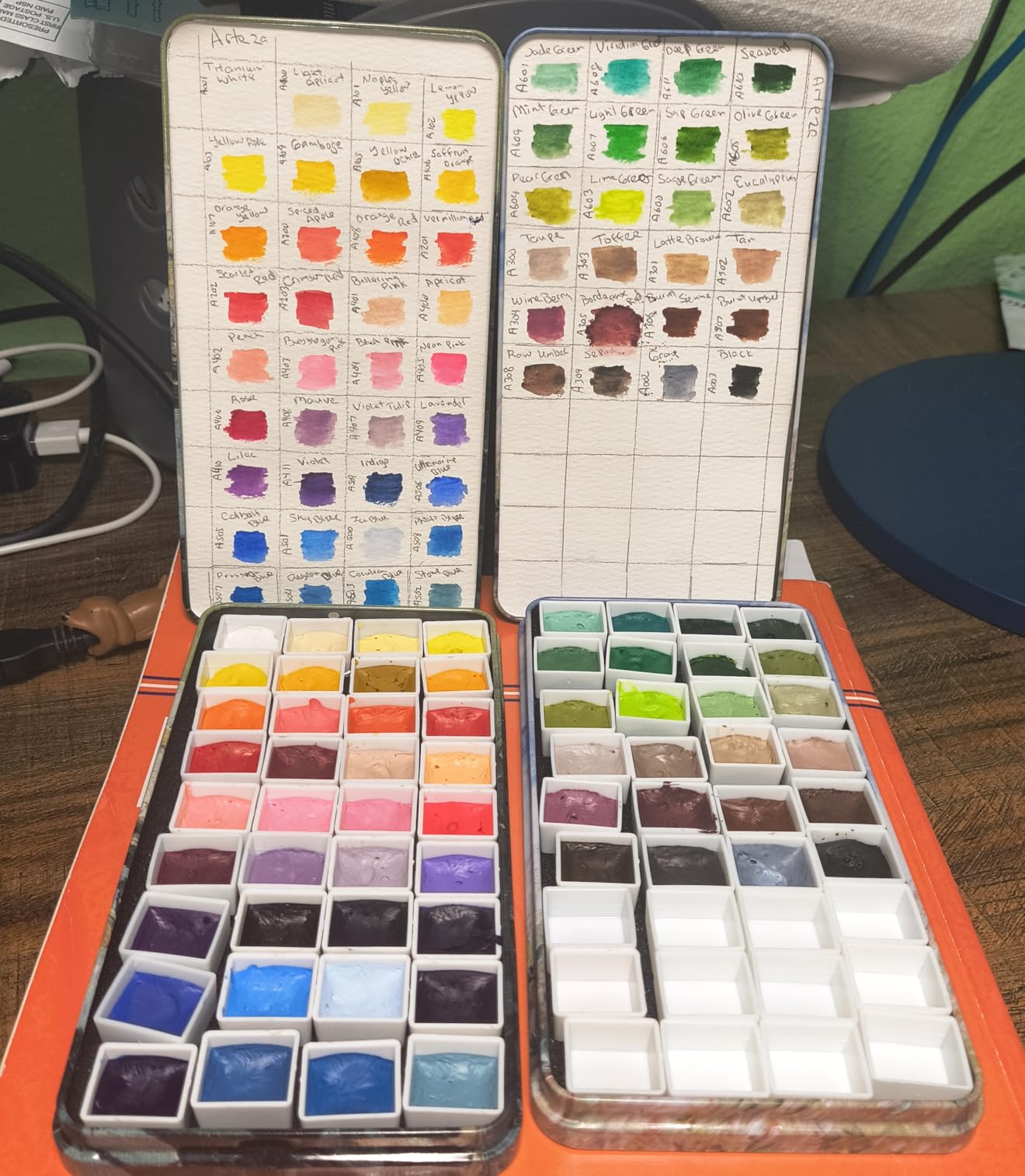ARTEZA Watercolor Paint Set, 60 Colors, 12 ml/0.4 fl oz, Highly Pigmented customer photo 1