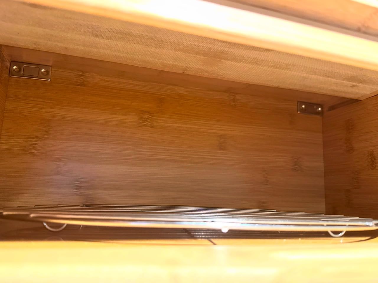 Large bread box bread basket wooden box storage boxes kitchen counter organizer, roll top breadbox. bread boxes for kitchen countertop. Bamboo wooden boxes. (Natural) customer photo 2