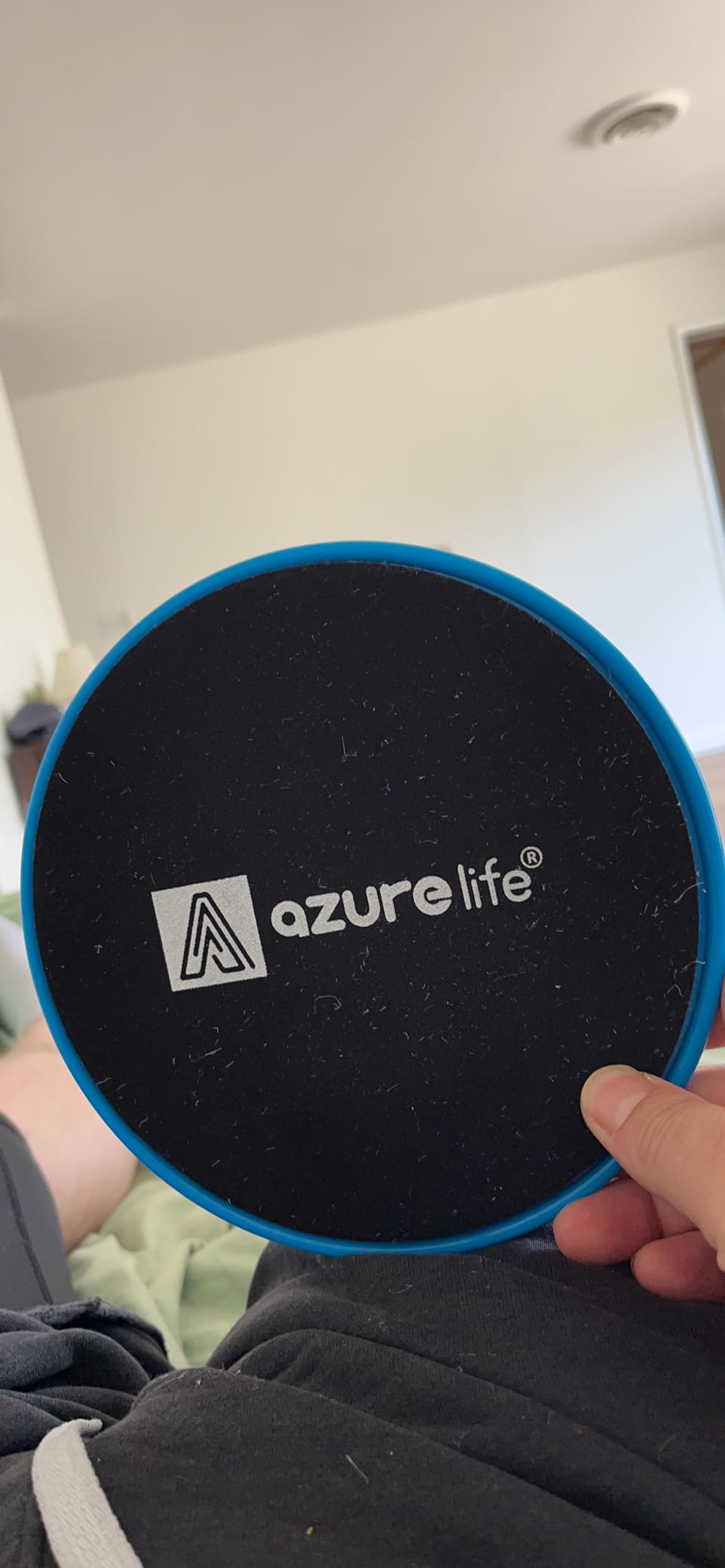 A AZURELIFE Exercise Core Sliders, Dual Sided Exercise Gliding Discs Use on Carpet or Hardwood Floors, Light and Portable, Perfect for Abdominal&Core Workouts customer photo 2
