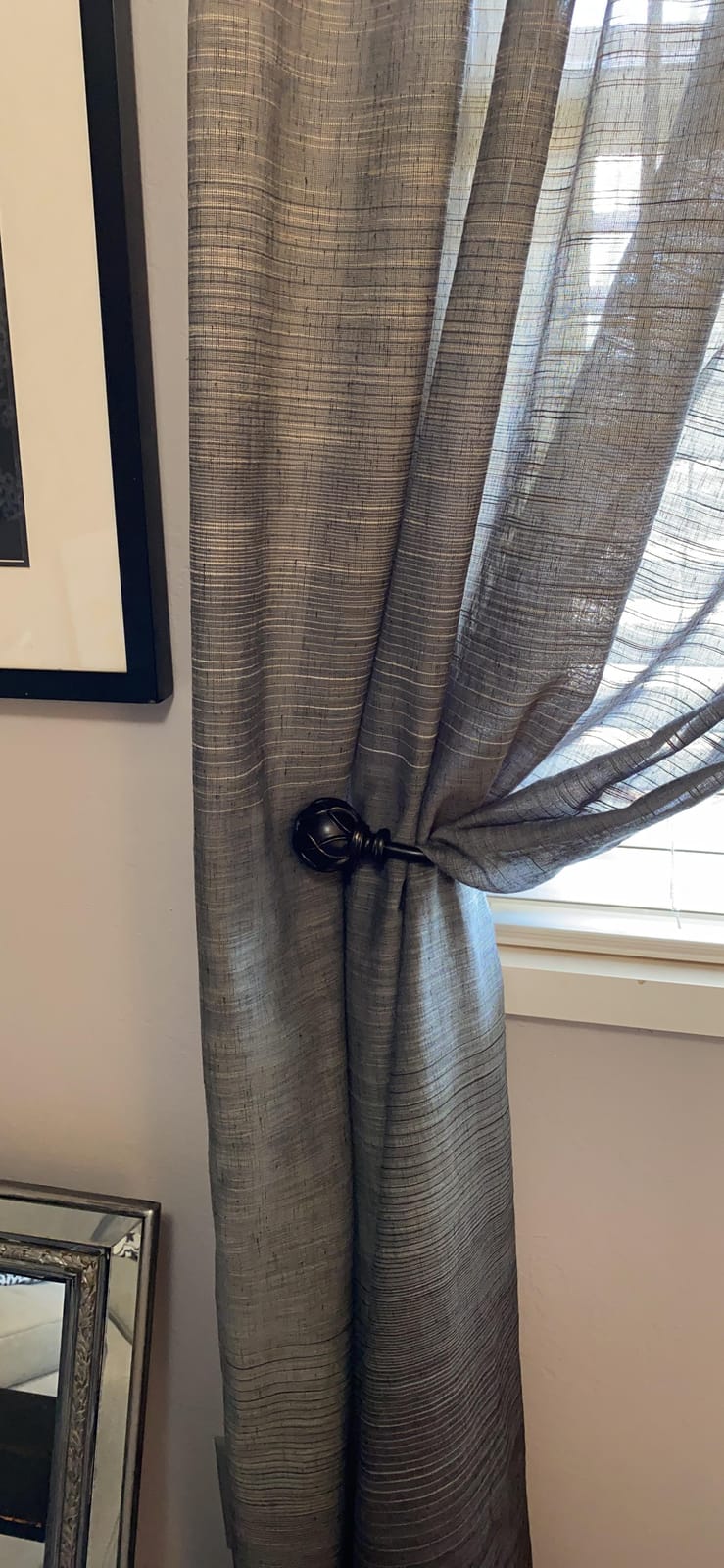 KAMANINA Decorative Curtain Drapery Holdbacks, Wall Mounted, 2 Pack Bronze customer photo 2