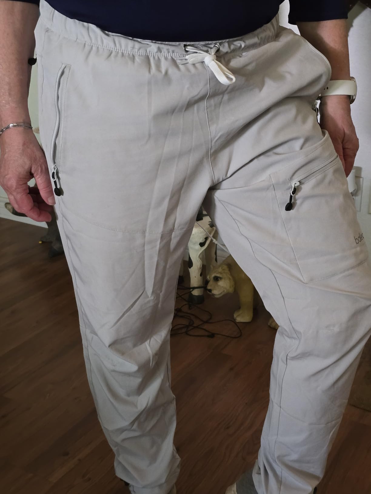 baleaf Women's Hiking Pants Quick Dry Lightweight Water Resistant Elastic Waist Cargo Pants for All Seasons customer photo 2