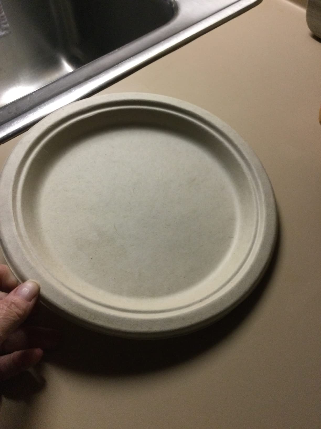 100% Compostable Paper Plates, Heavy Duty Disposable Plates [125-Pack] 9 Inch Plates - Eco-Friendly, Biodegradable Sugarcane Bagasse, Natural Unbleached Brown 9